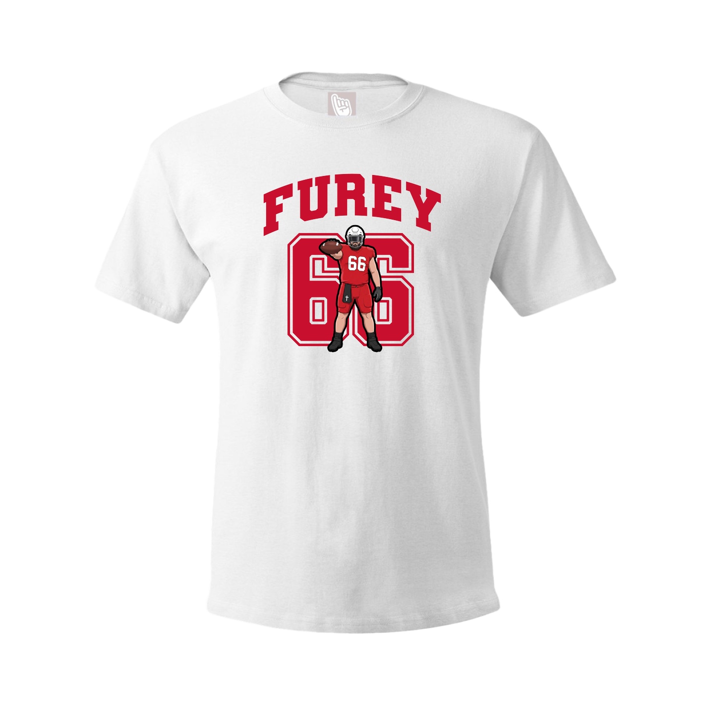 Youth Tee — Number in White