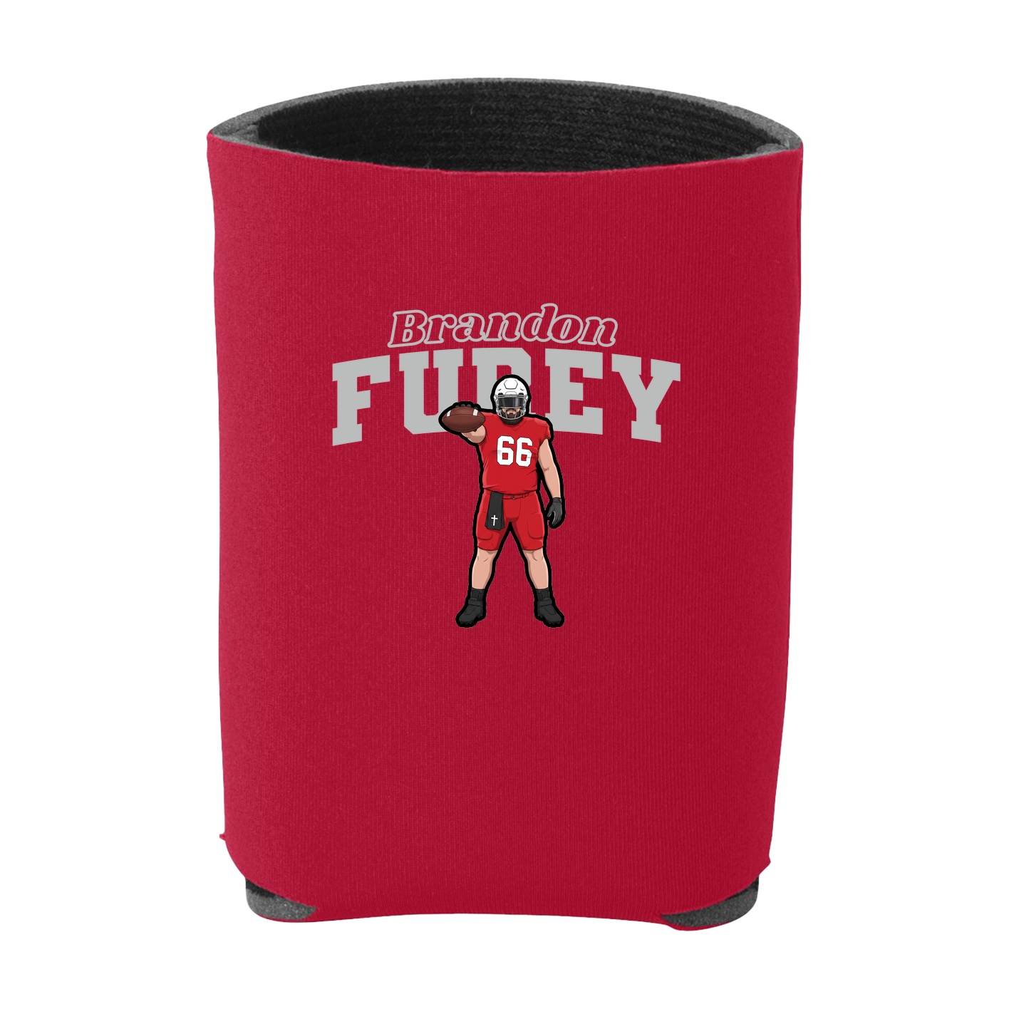 Can Holder — Name Arch in Red