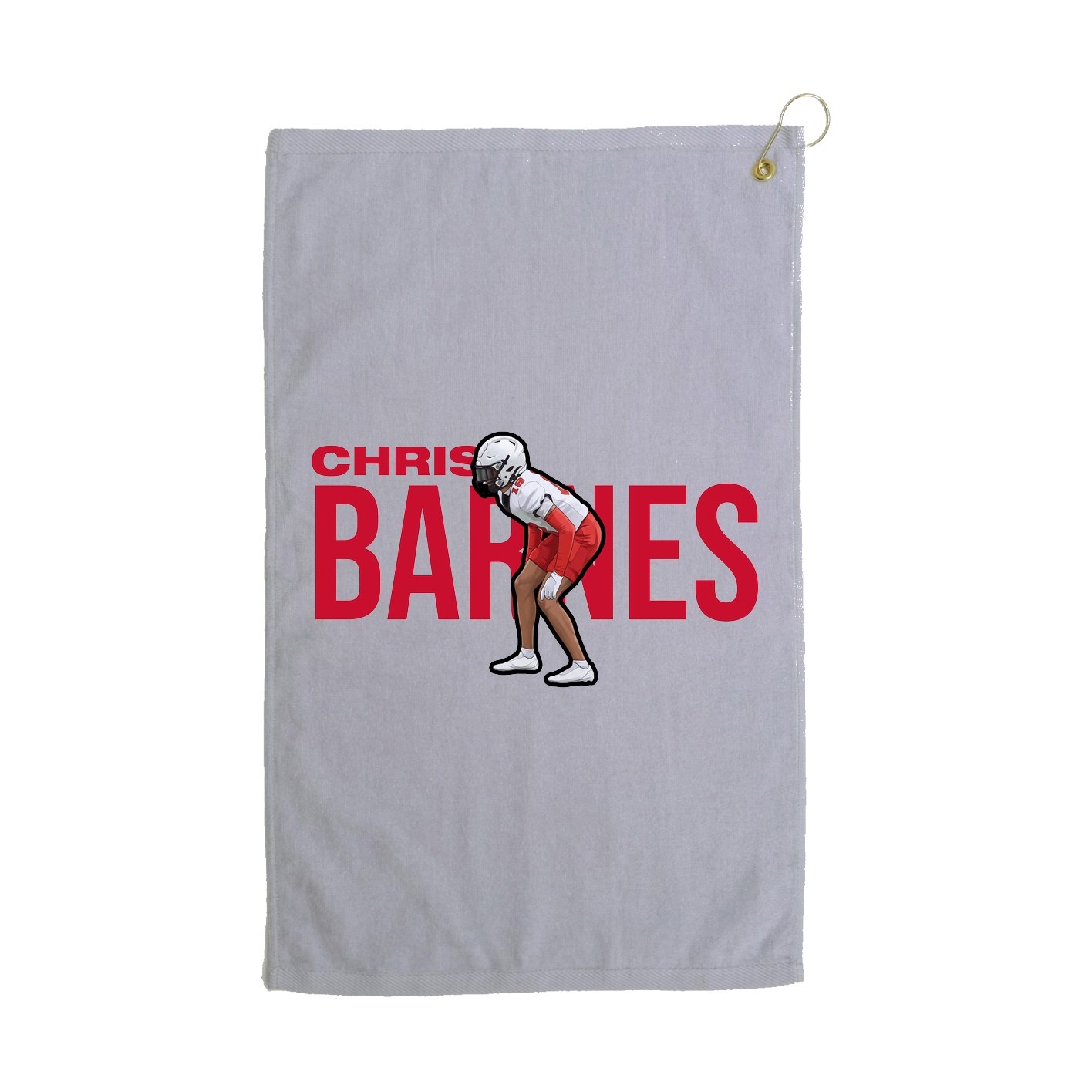 Golf Towel — Player Name in Grey