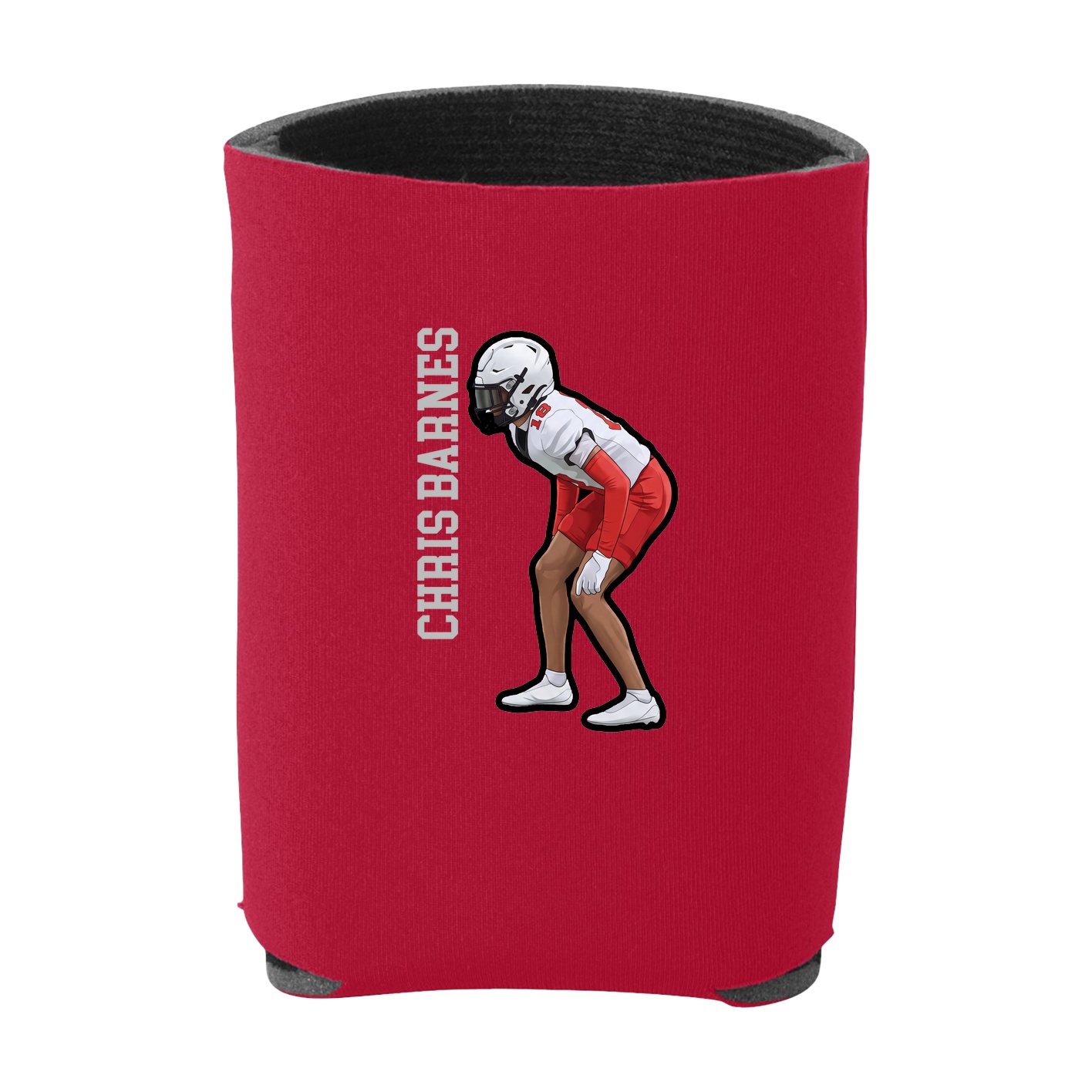 Can Holder — Name Vertical in Red