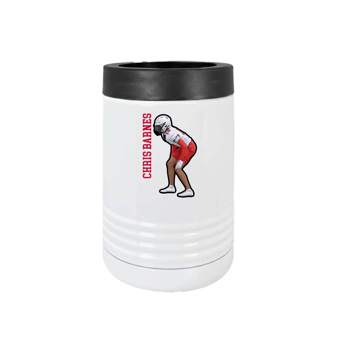 Beverage Holder — Name Vertical in White