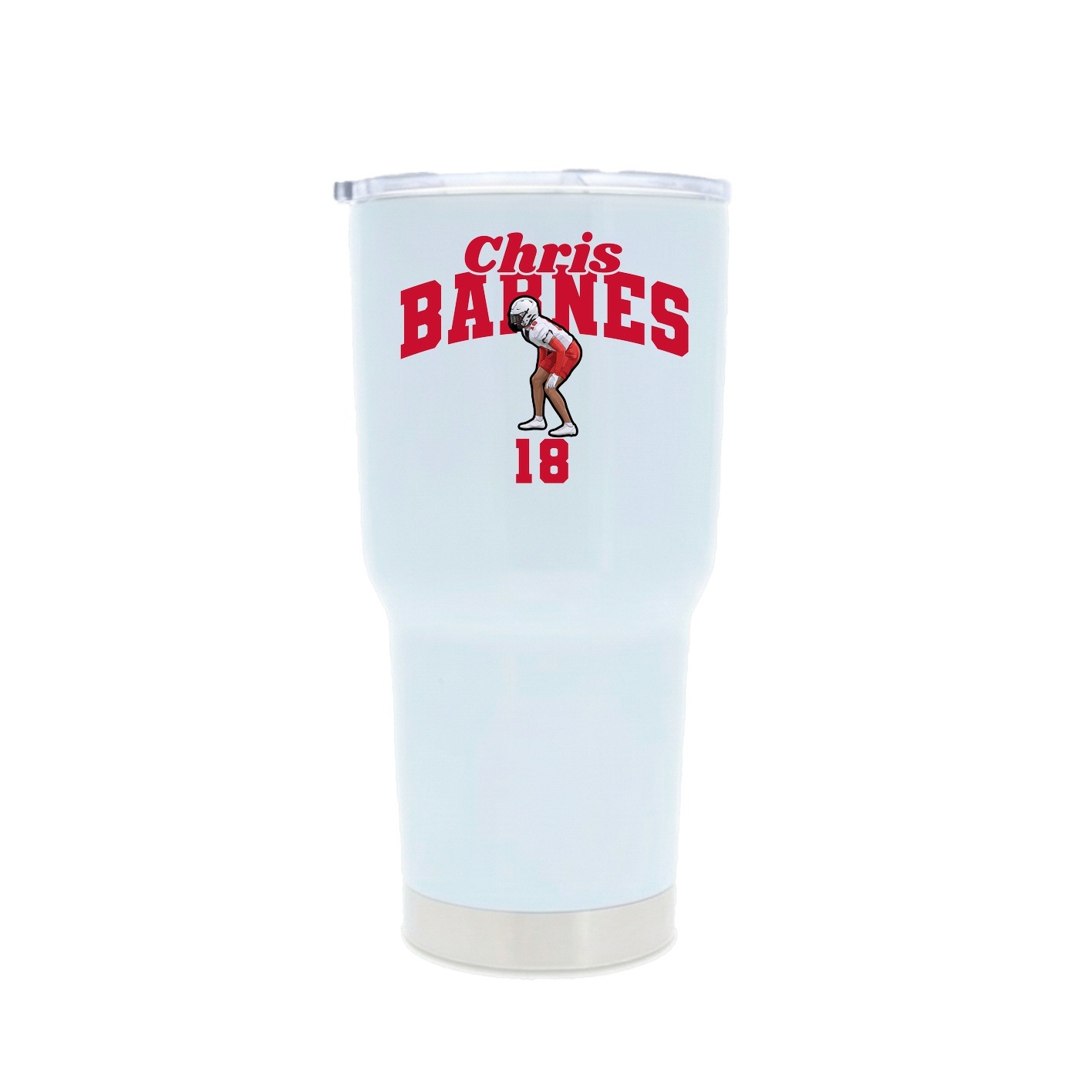 30oz Stainless Steel Tumbler — Signature Arch in White