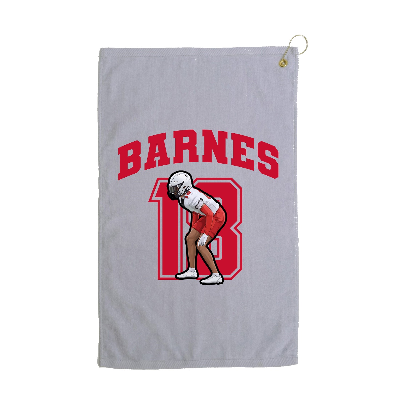 Golf Towel — Number in Grey