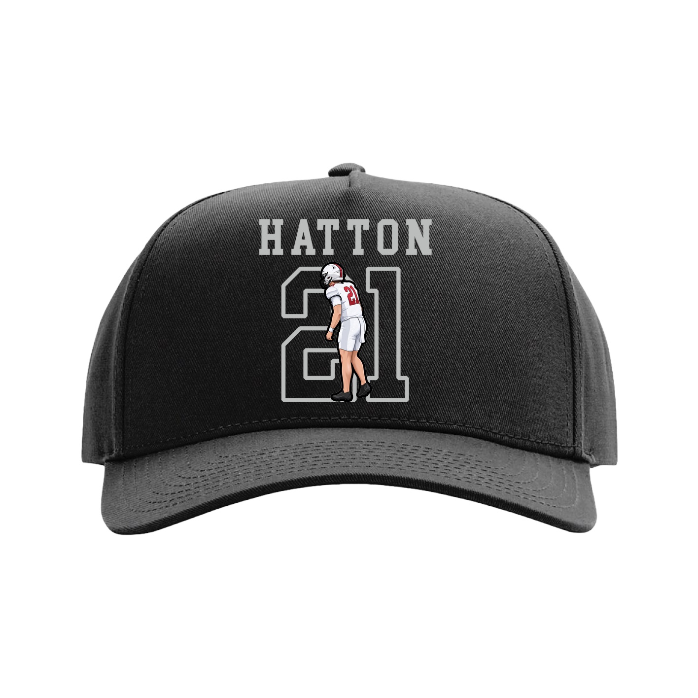 Full Fabric Five-Panel Champ Cap — Shirsey in Black