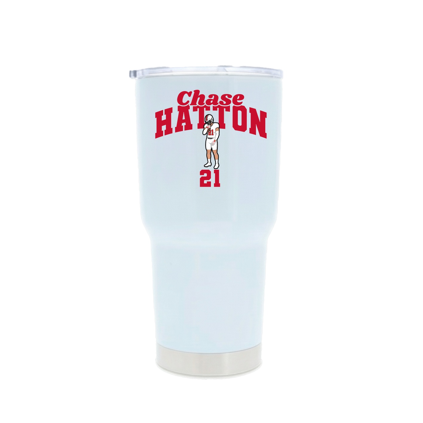 30oz Stainless Steel Tumbler — Signature Arch in White