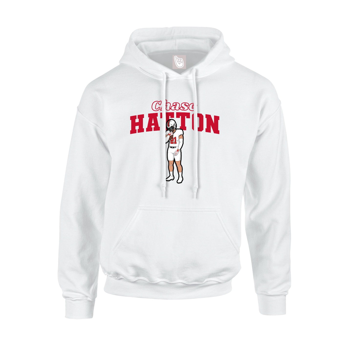 Hoodie — Name Arch in White
