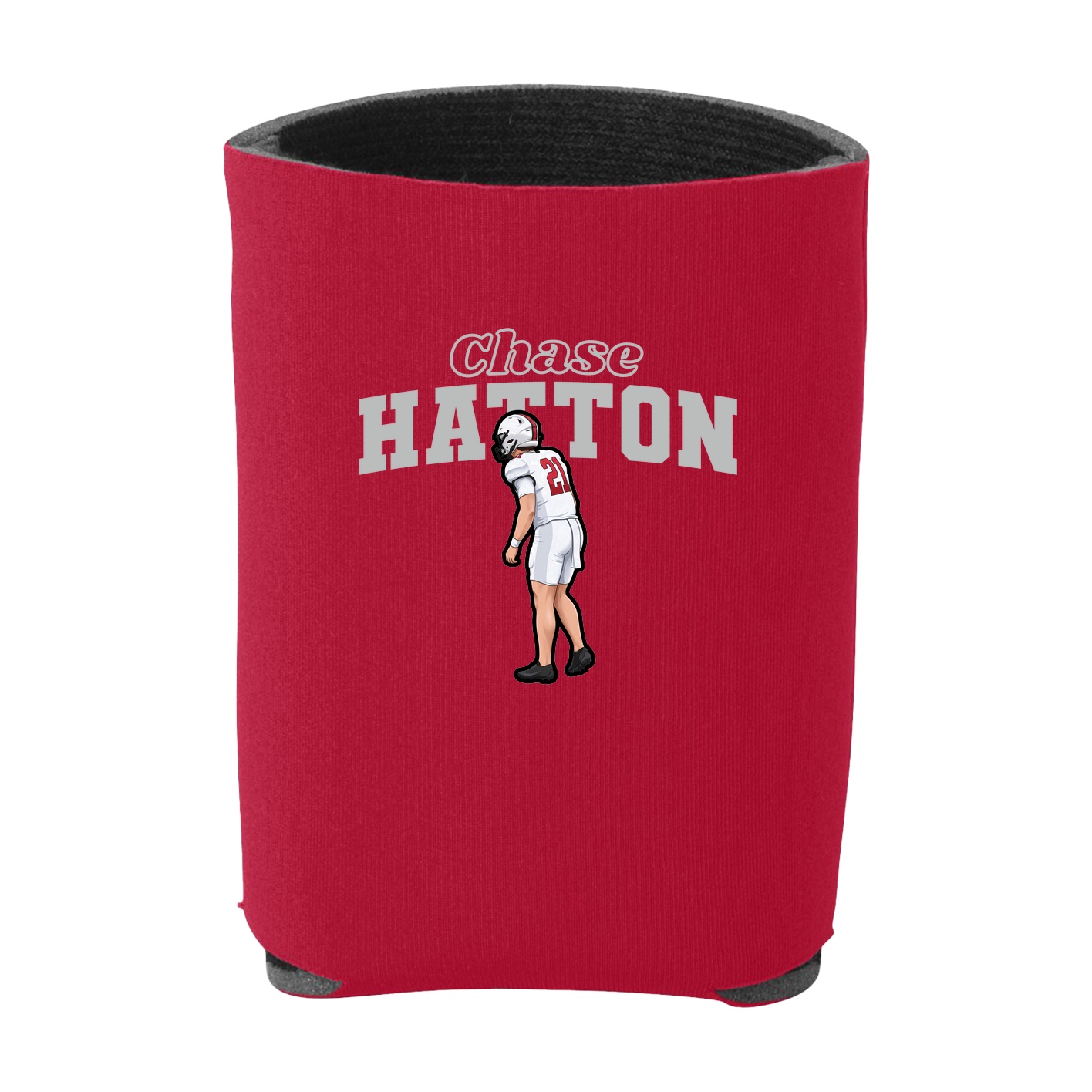 Can Holder — Name Arch in Red