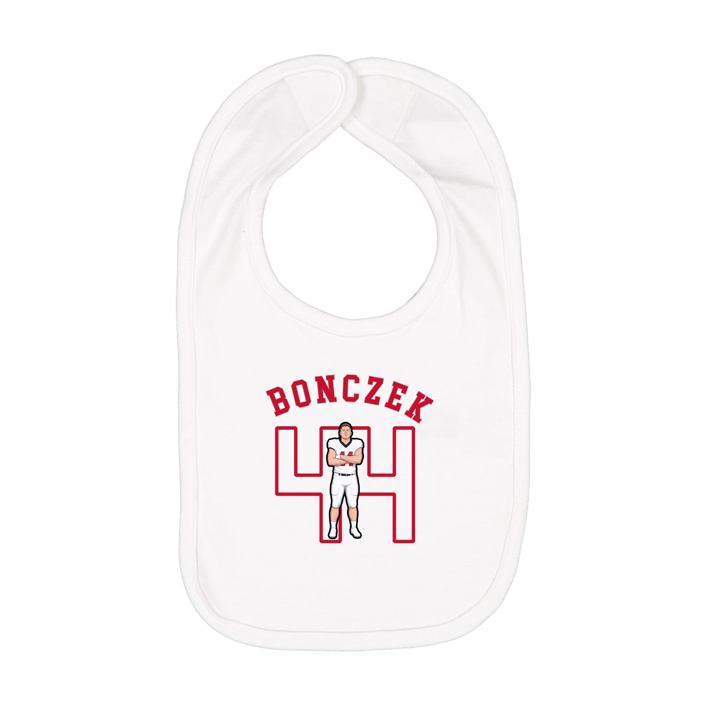 Infant Bib — Shirsey Arch in White
