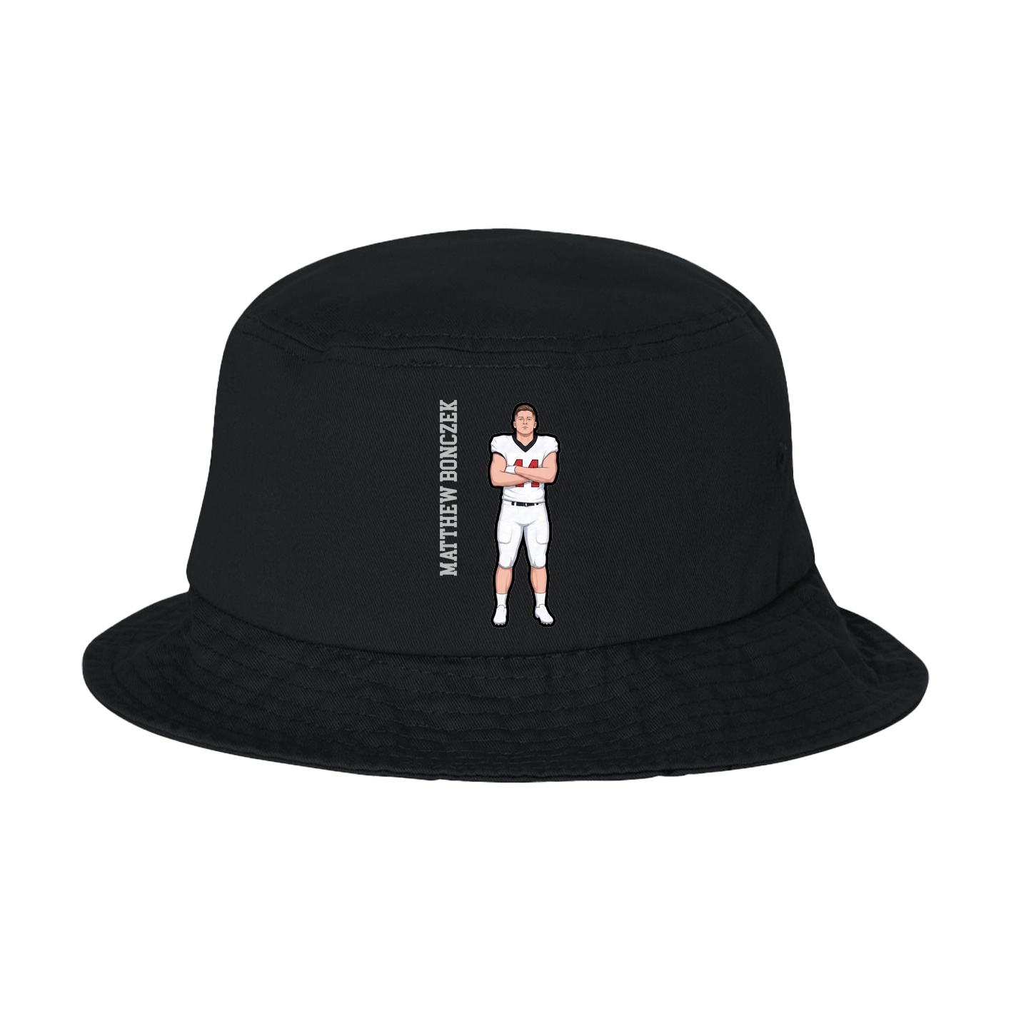 Bucket Cap — Name Vertical in Black