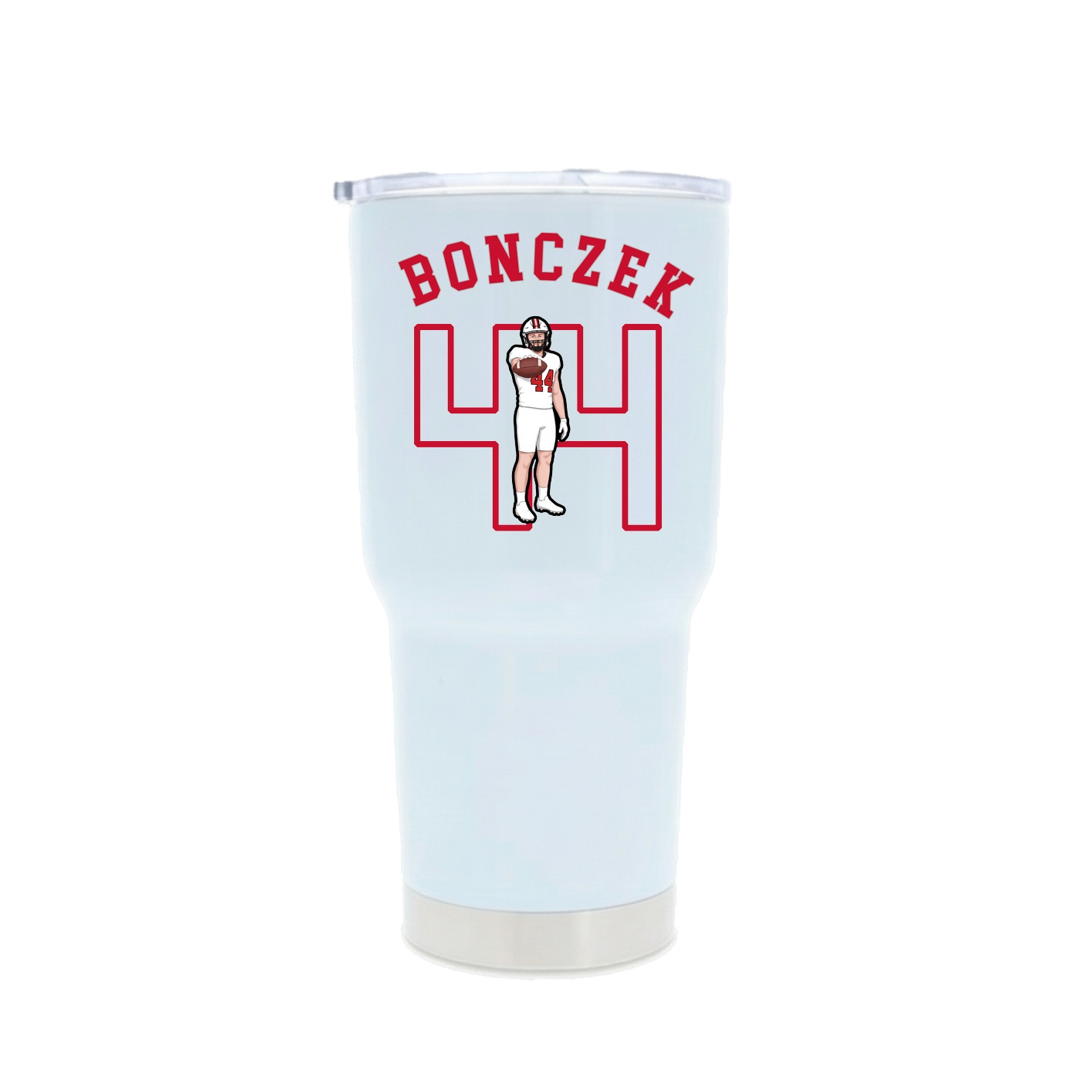 30oz Stainless Steel Tumbler — Shirsey Arch in White