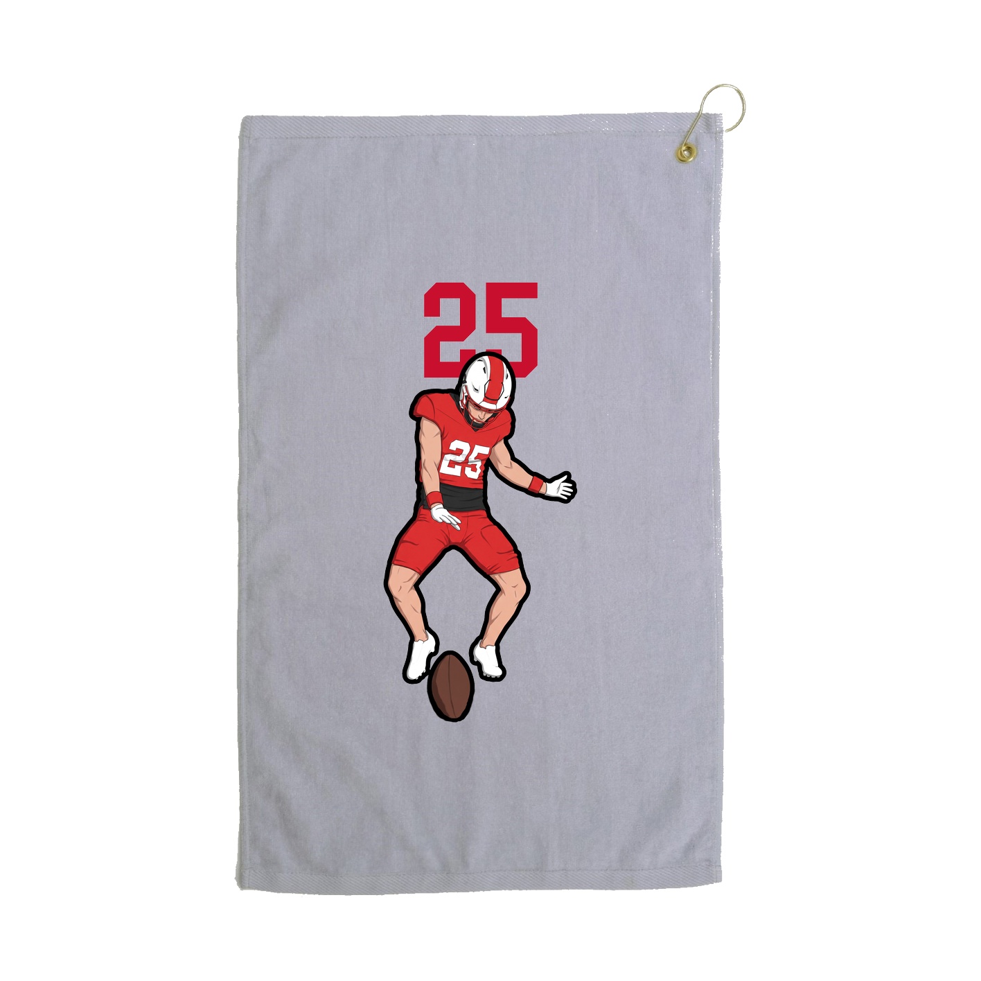 Golf Towel — Number Top in Grey