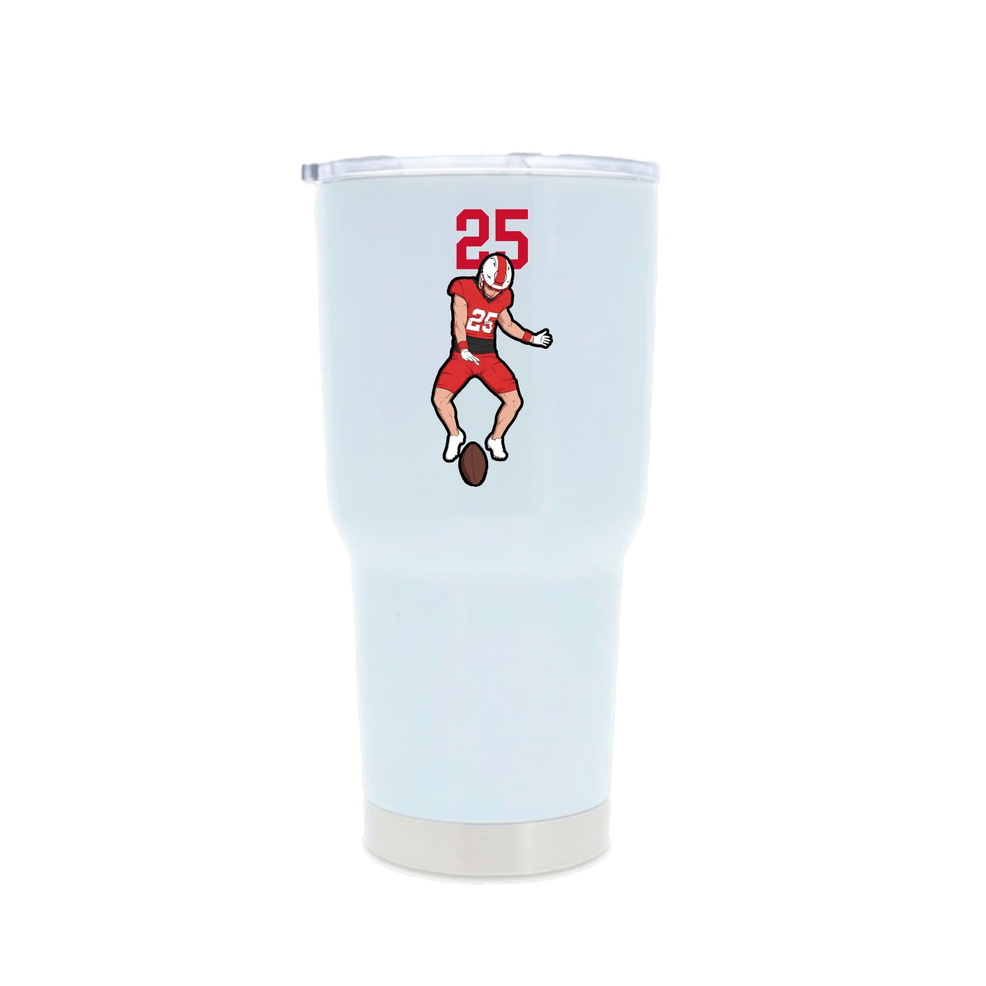 30oz Stainless Steel Tumbler — Number Top in White