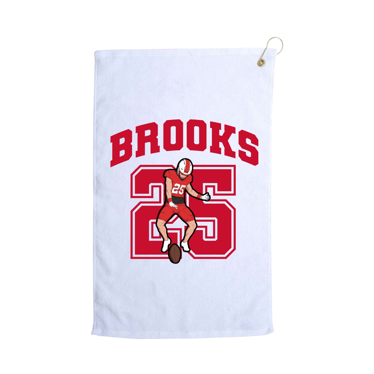Golf Towel — Number in White