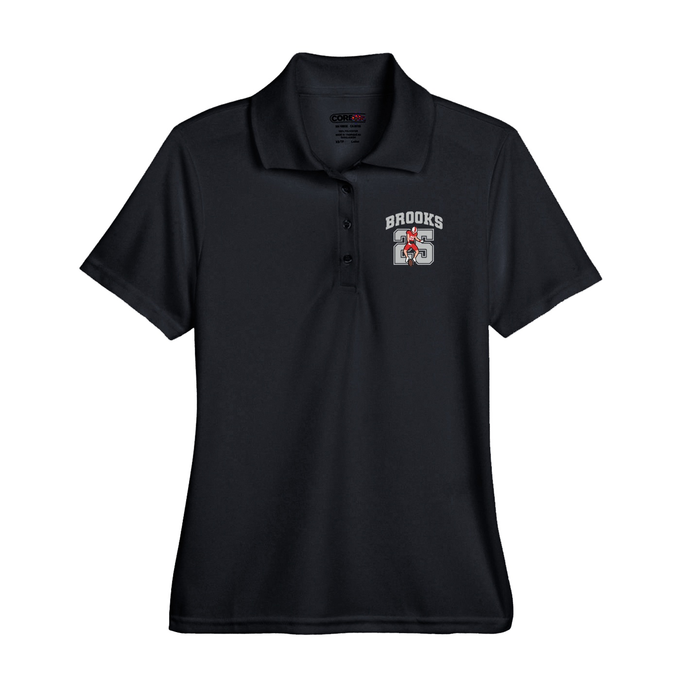 Performance Polo — Number in Black