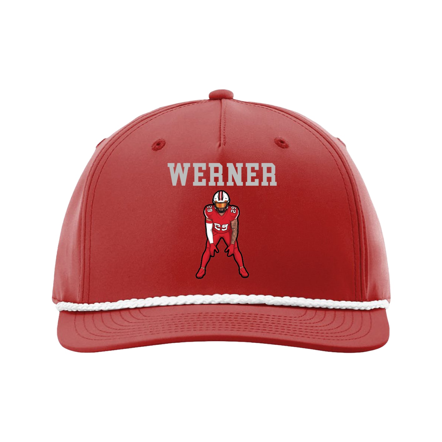 Five-Panel Classic Rope Cap — Shirsey in Red
