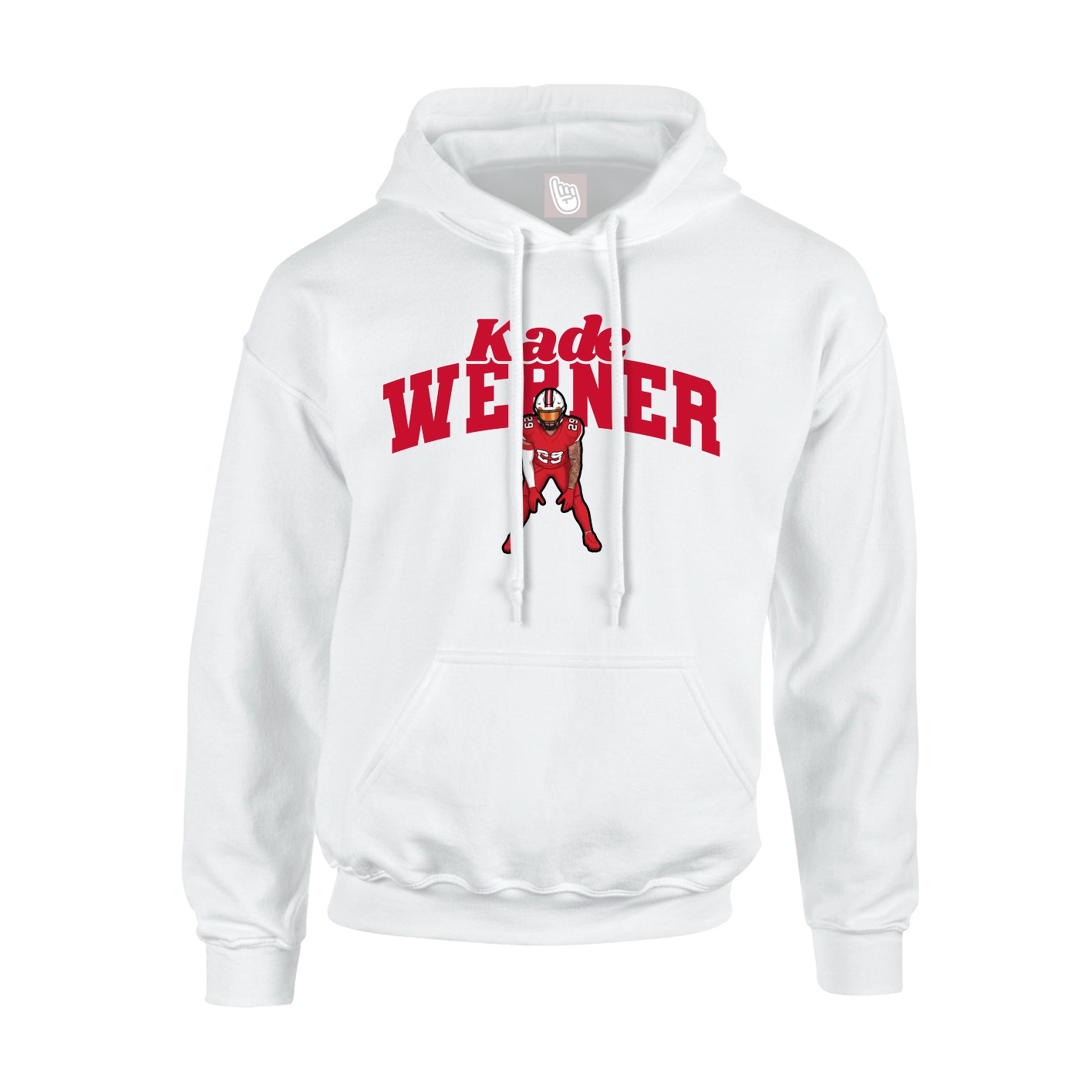 Hoodie — Signature Arch in White