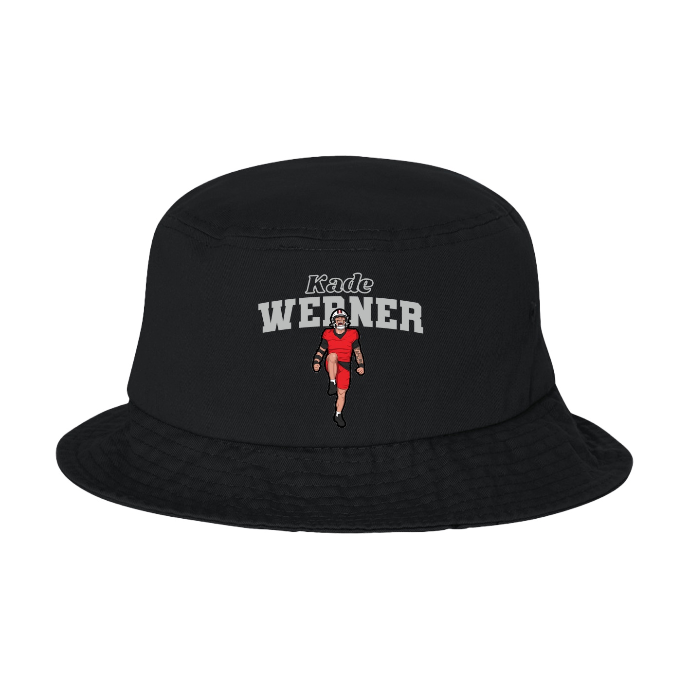 Bucket Cap — Name Arch in Black