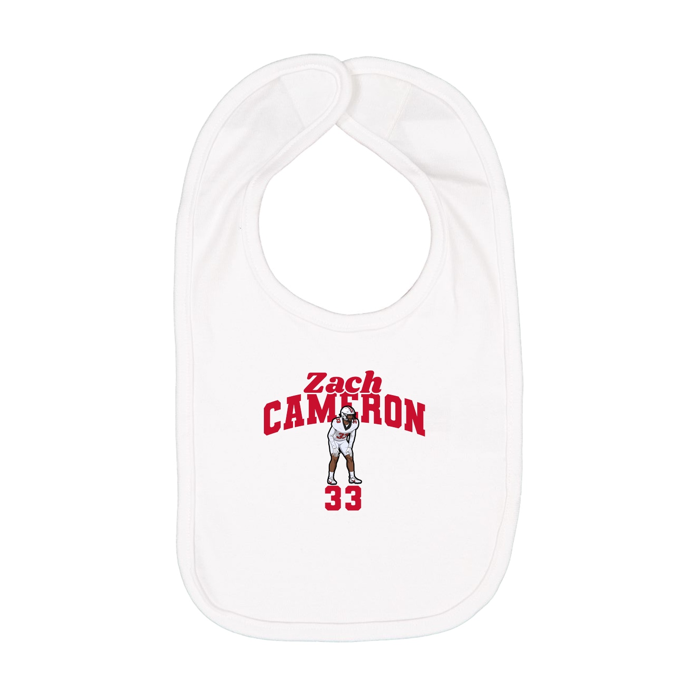 Infant Bib — Signature Arch in White