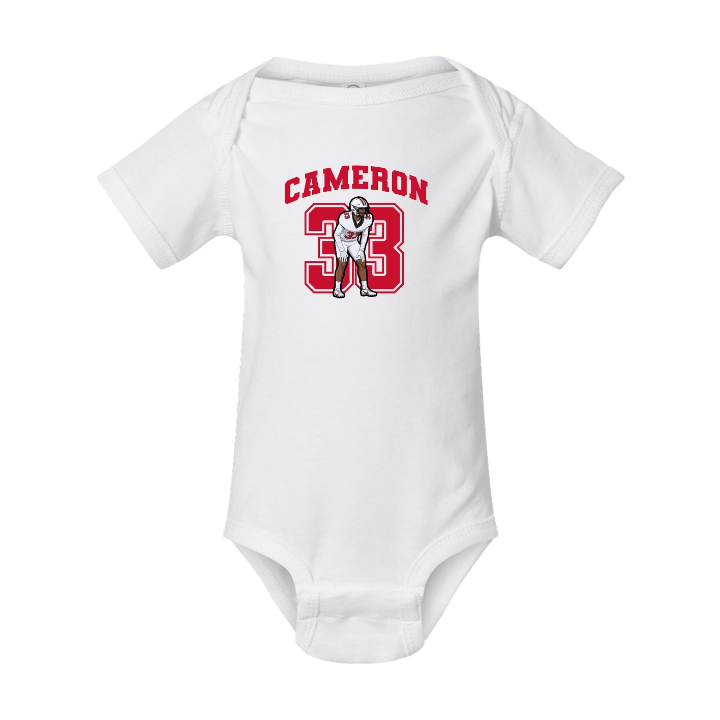 Baby Onesie — Number in White
