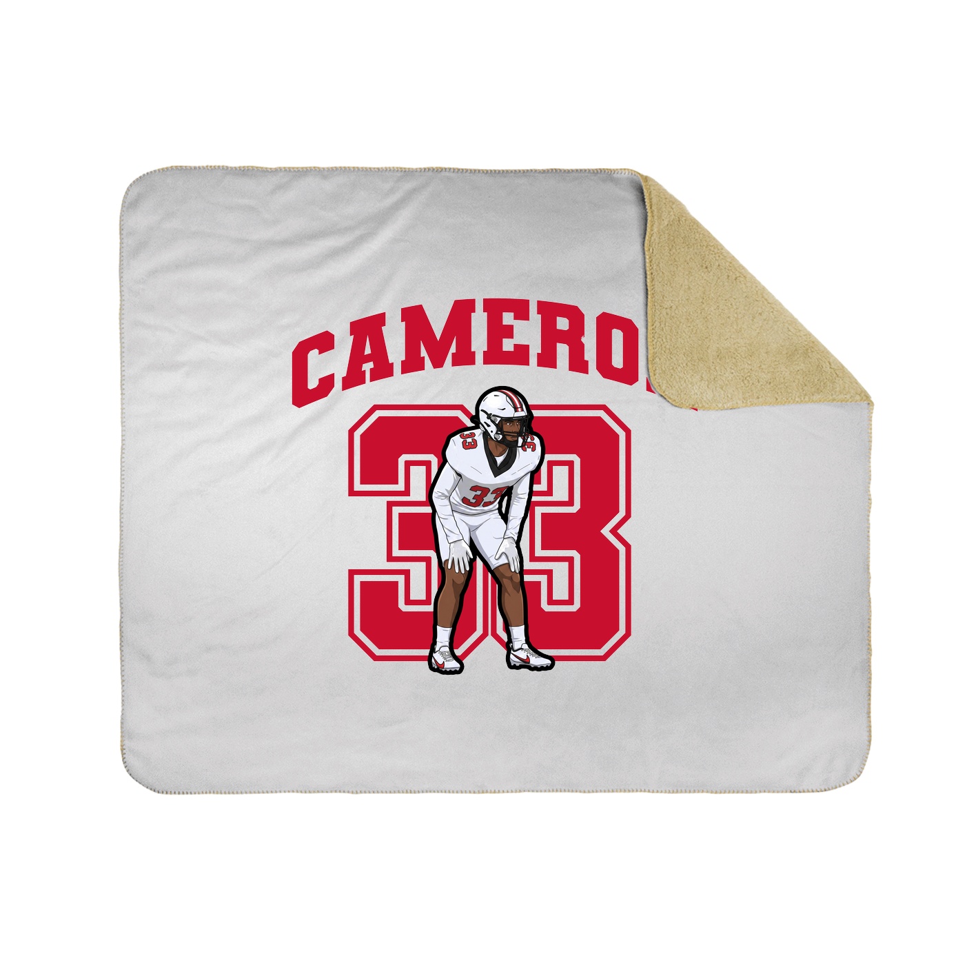 Throw Blanket — Number in White