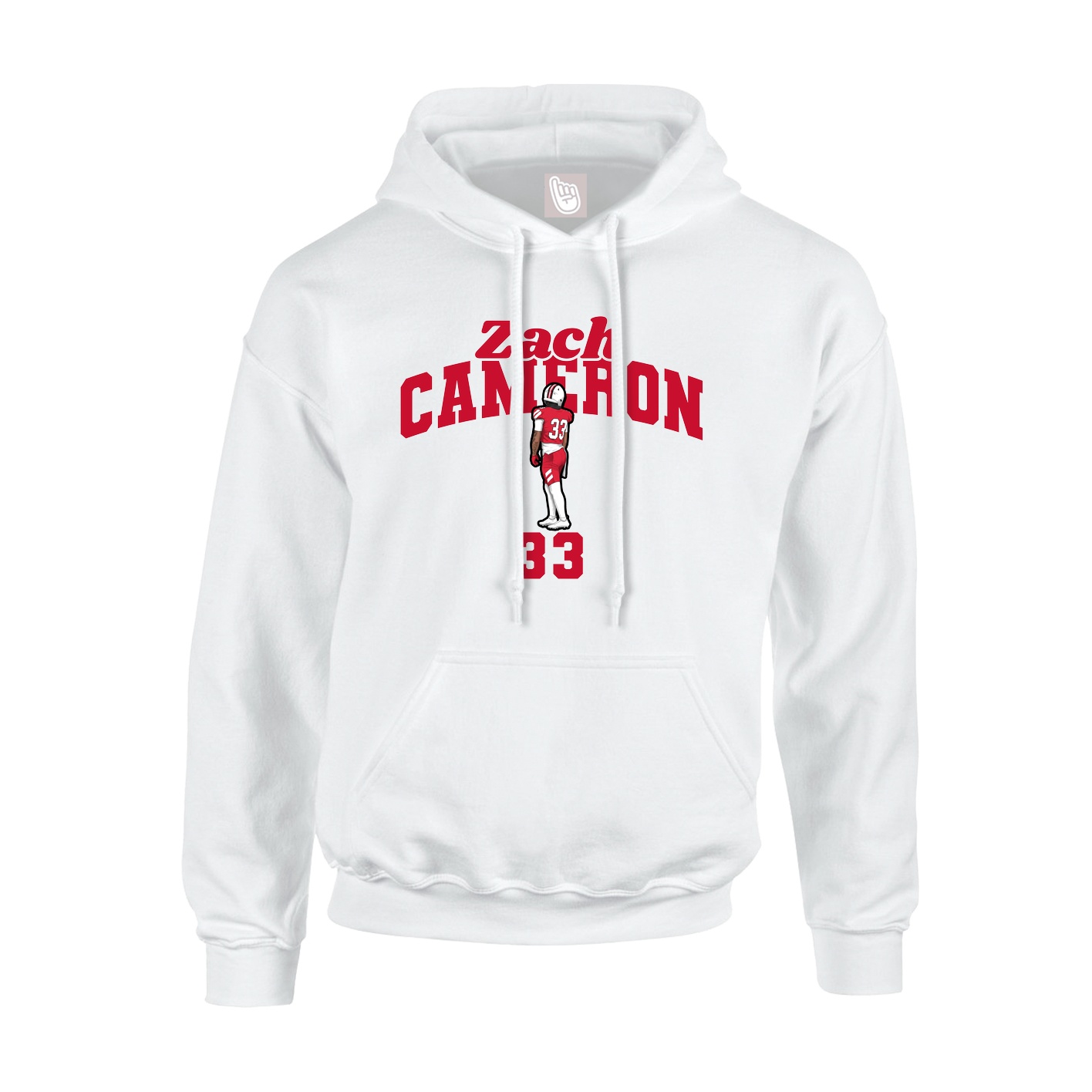 Youth Hoodie — Signature Arch in White