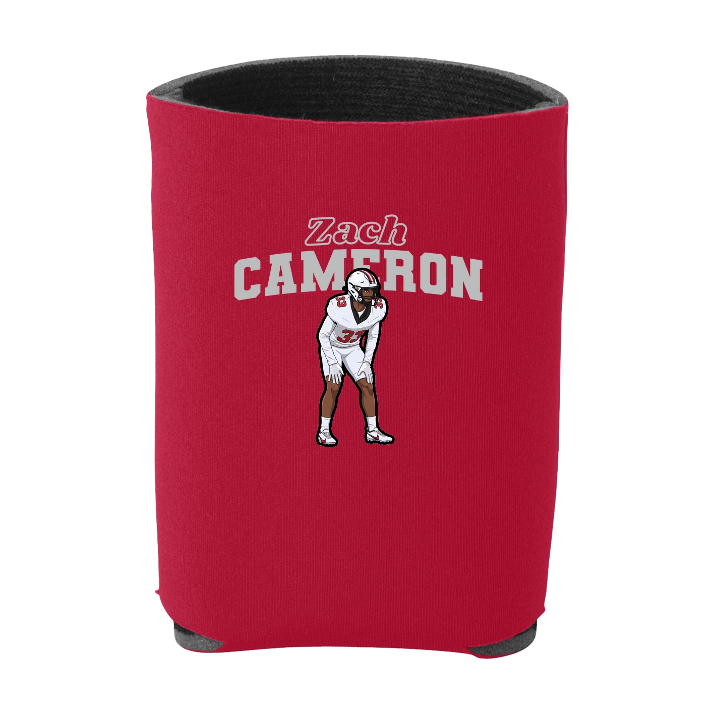 Can Holder — Name Arch in Red