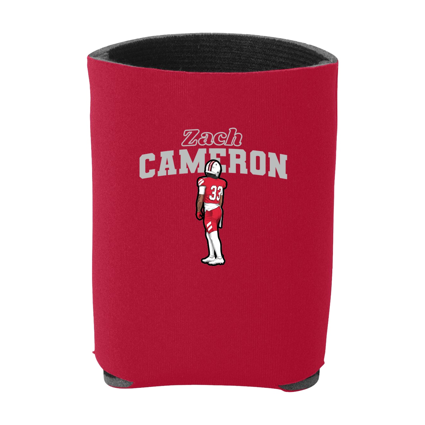 Can Holder — Name Arch in Red