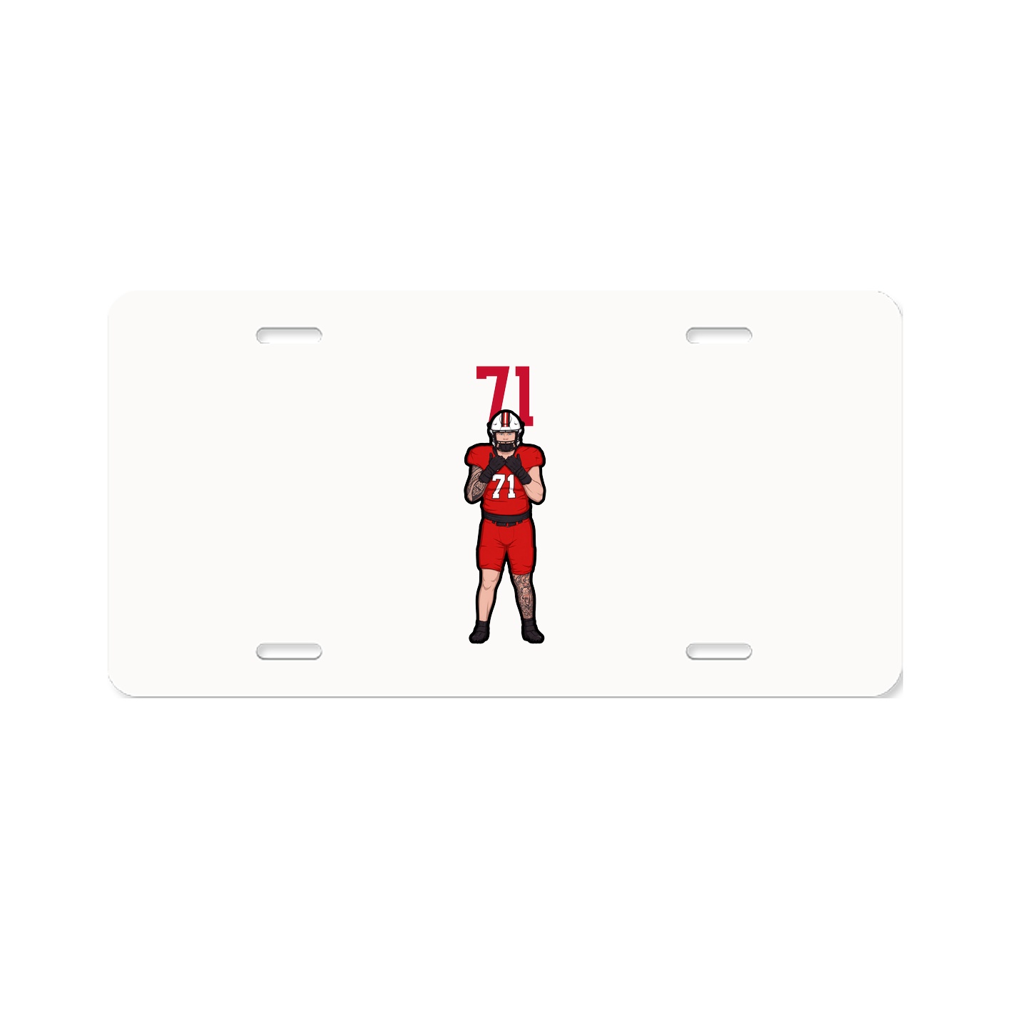License Plate — Number Top in Classic