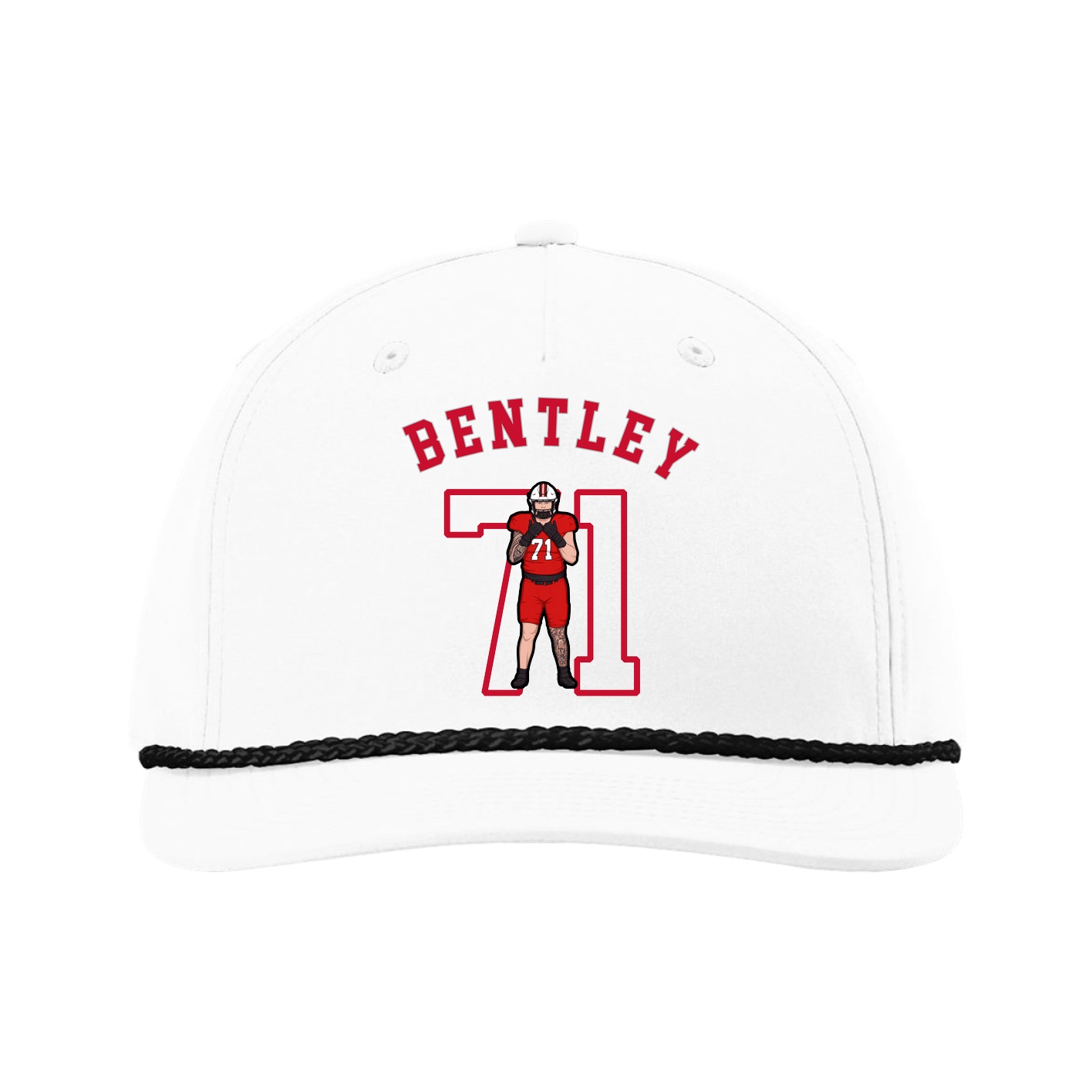 Five-Panel Classic Rope Cap — Shirsey Arch in White