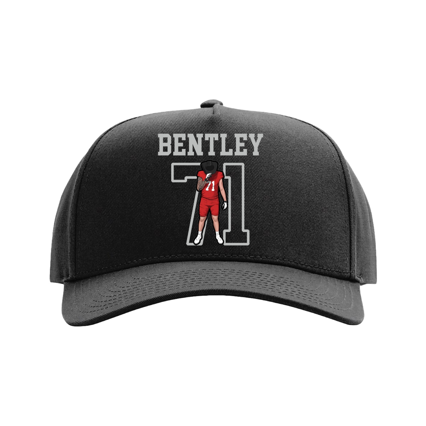 Full Fabric Five-Panel Champ Cap — Shirsey in Black