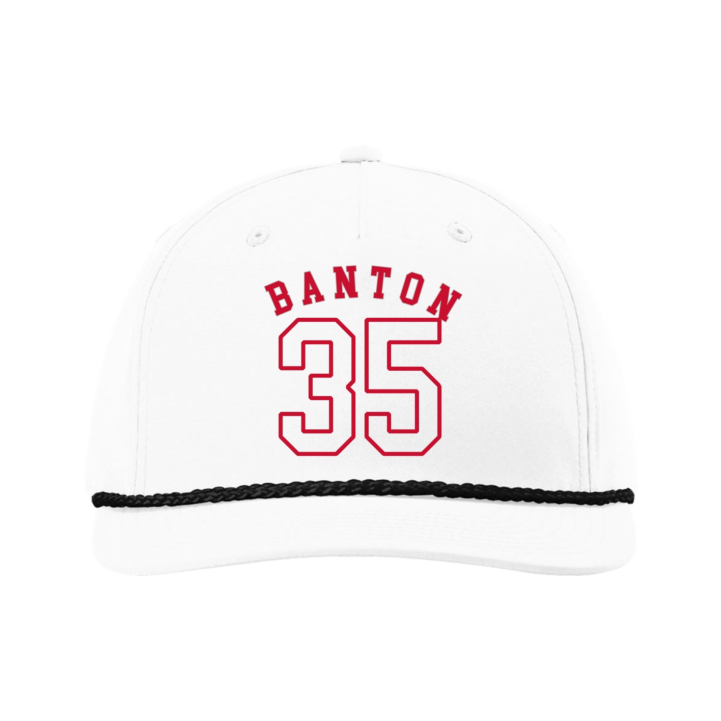 Five-Panel Classic Rope Cap — Shirsey Arch in White