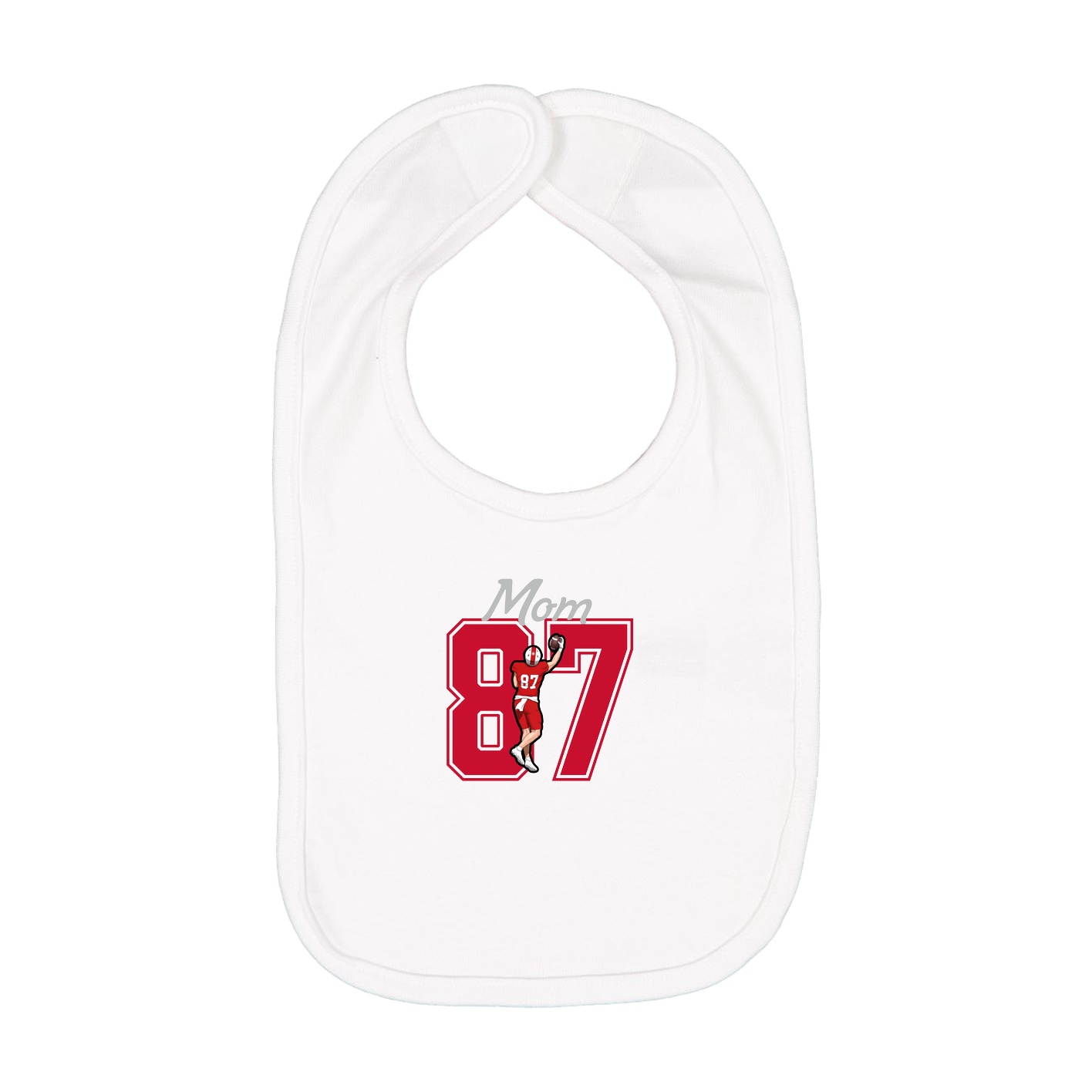 Infant Bib — Mothers Day Shirsey in White