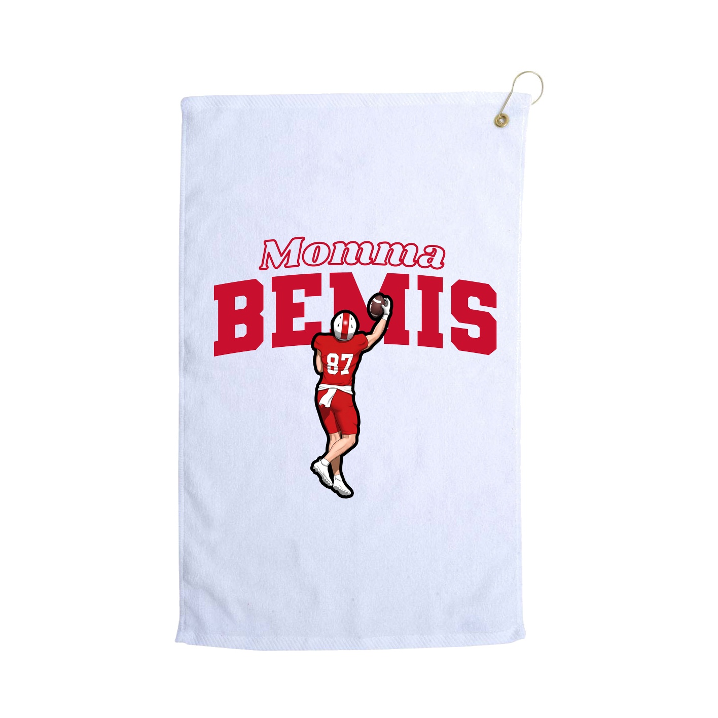 Golf Towel — Mothers Day Block in White