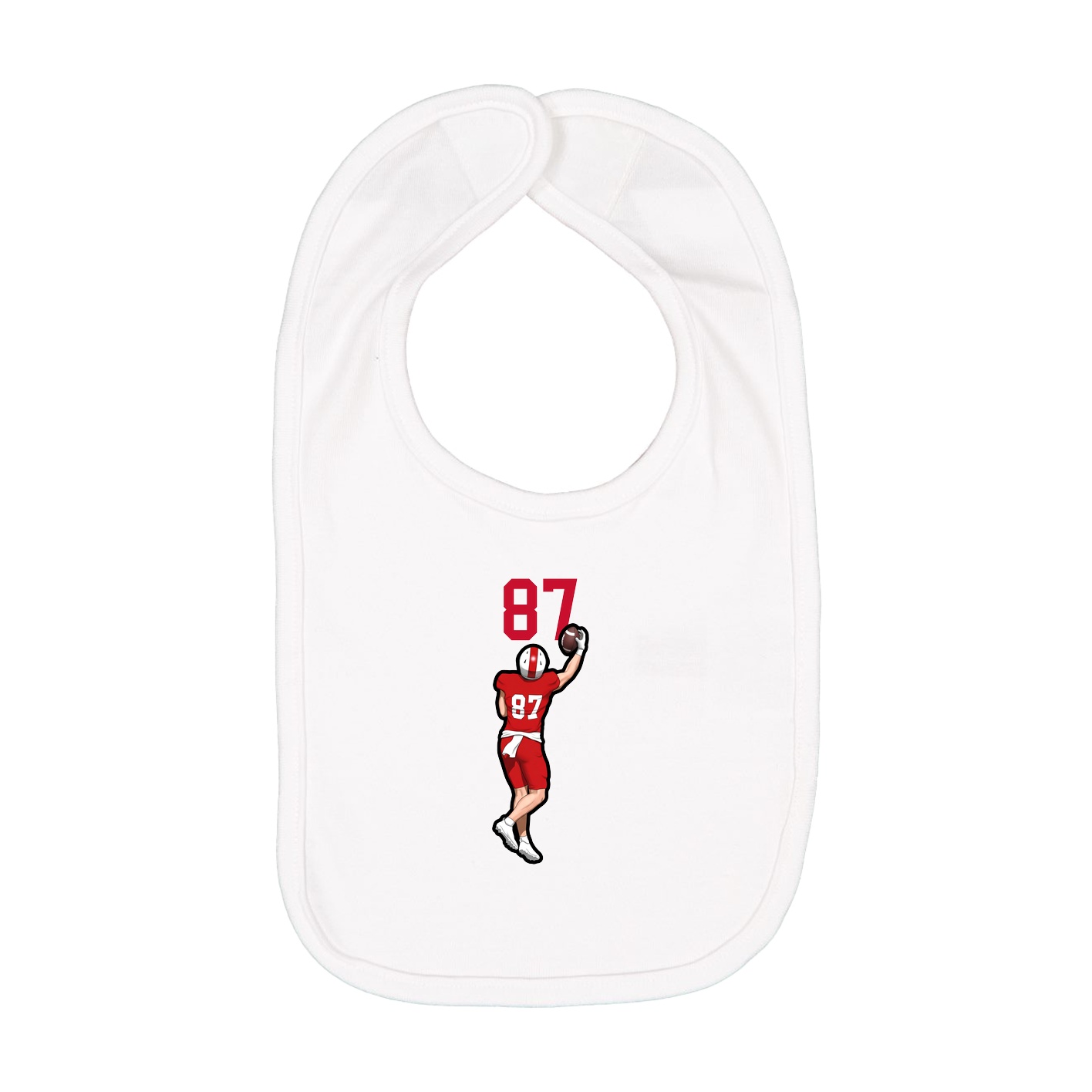Infant Bib — Number Top in White