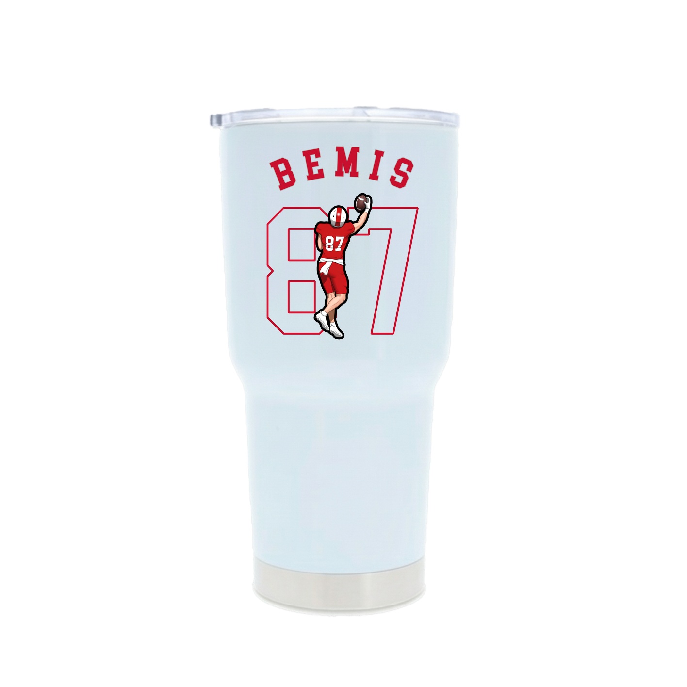 30oz Stainless Steel Tumbler — Shirsey Arch in White