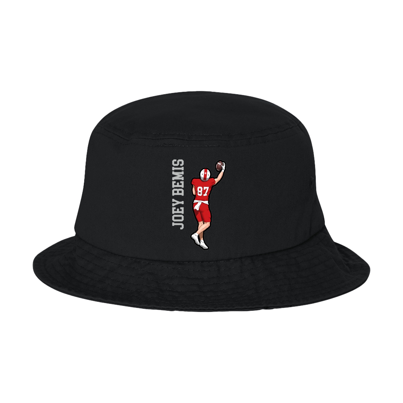 Bucket Cap — Name Vertical in Black