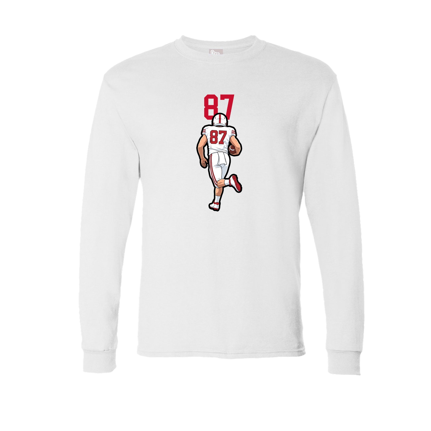 Long Sleeve Tee — Number Top in White