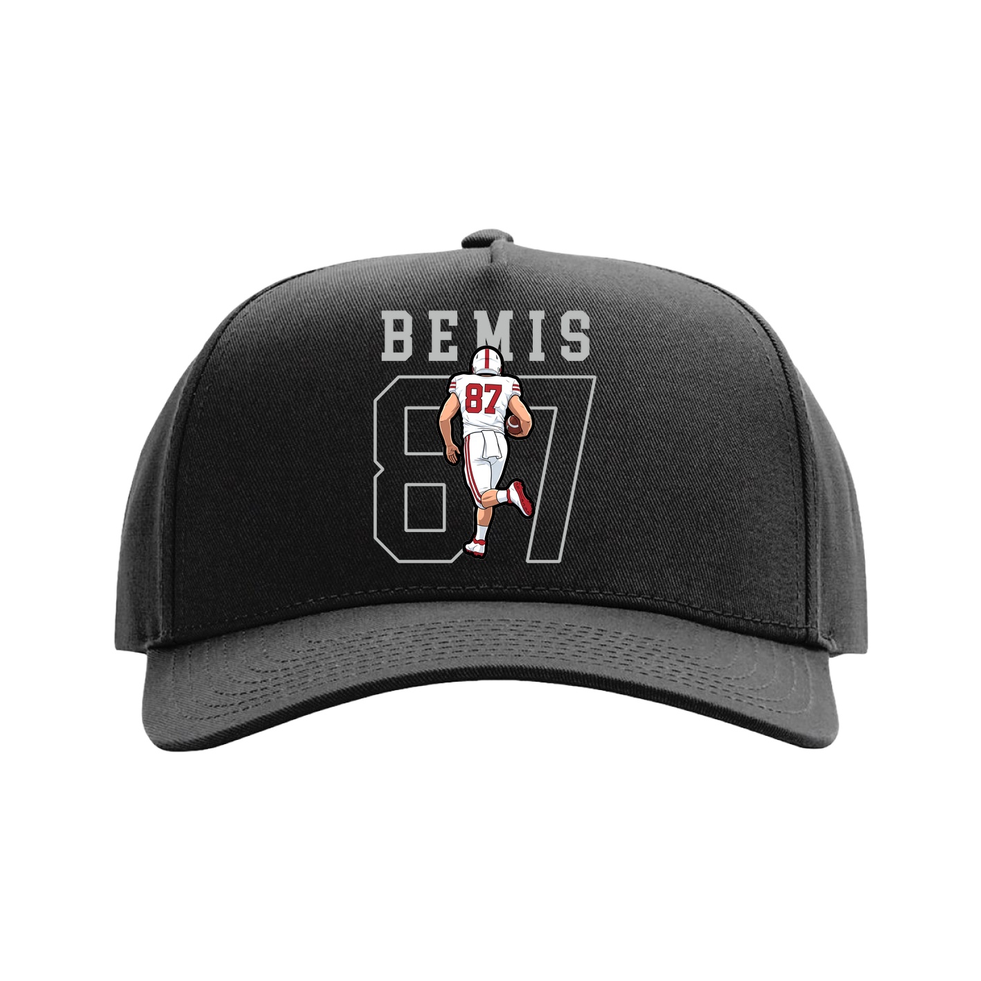 Full Fabric Five-Panel Champ Cap — Shirsey in Black