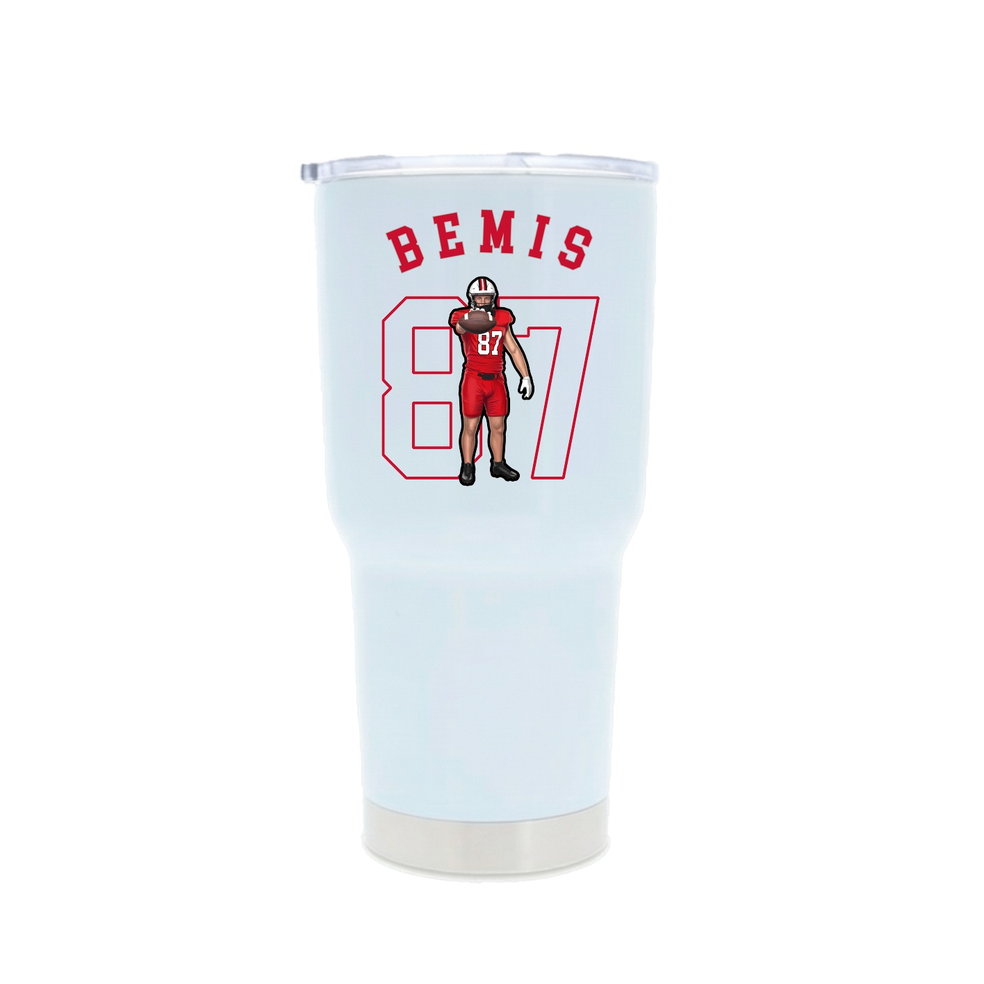 30oz Stainless Steel Tumbler — Shirsey Arch in White