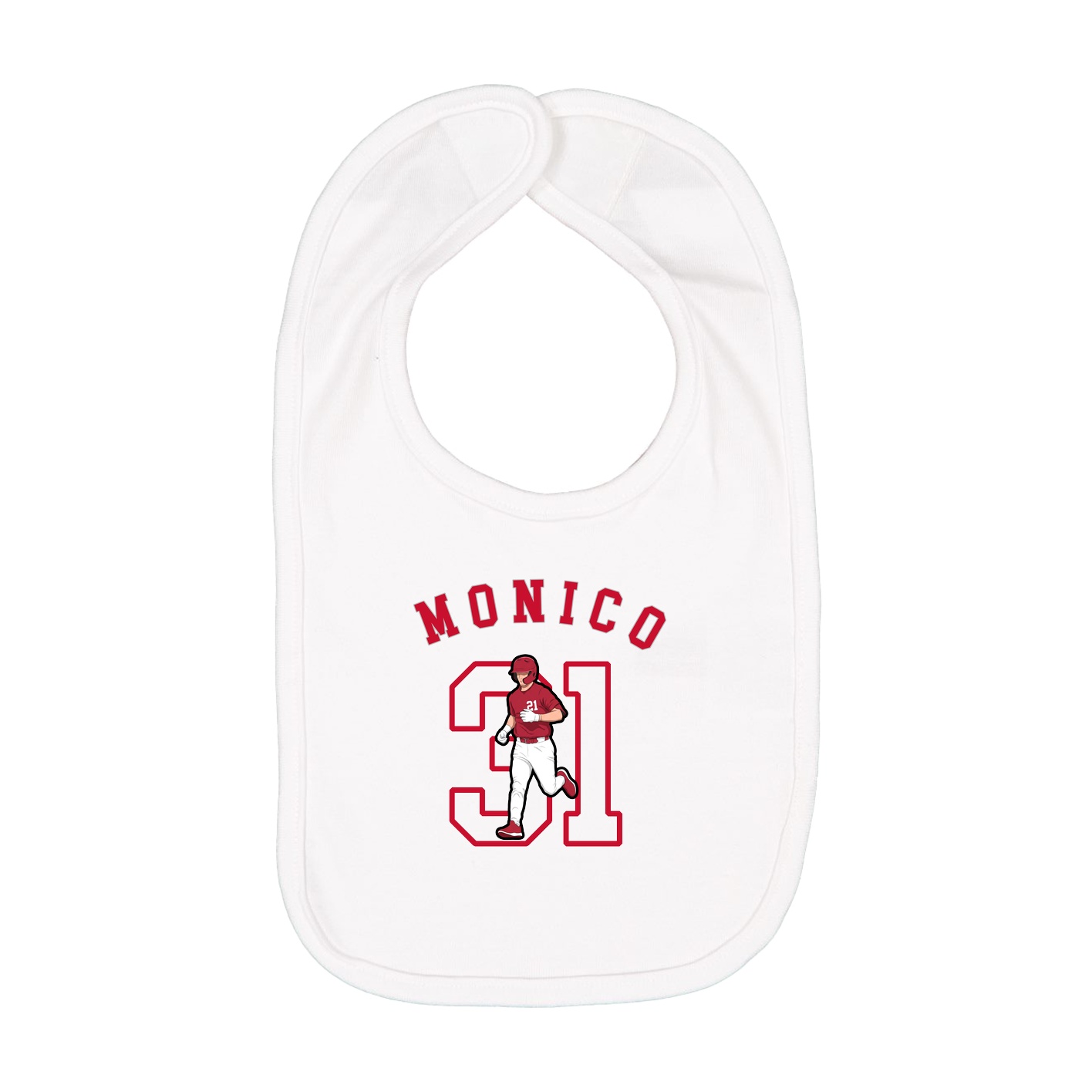 Infant Bib — Shirsey Arch in White