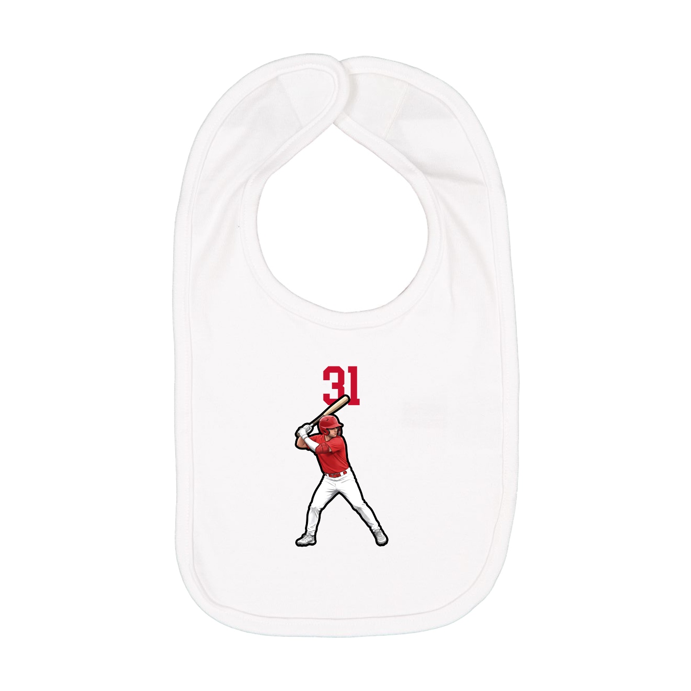 Infant Bib — Number Top in White