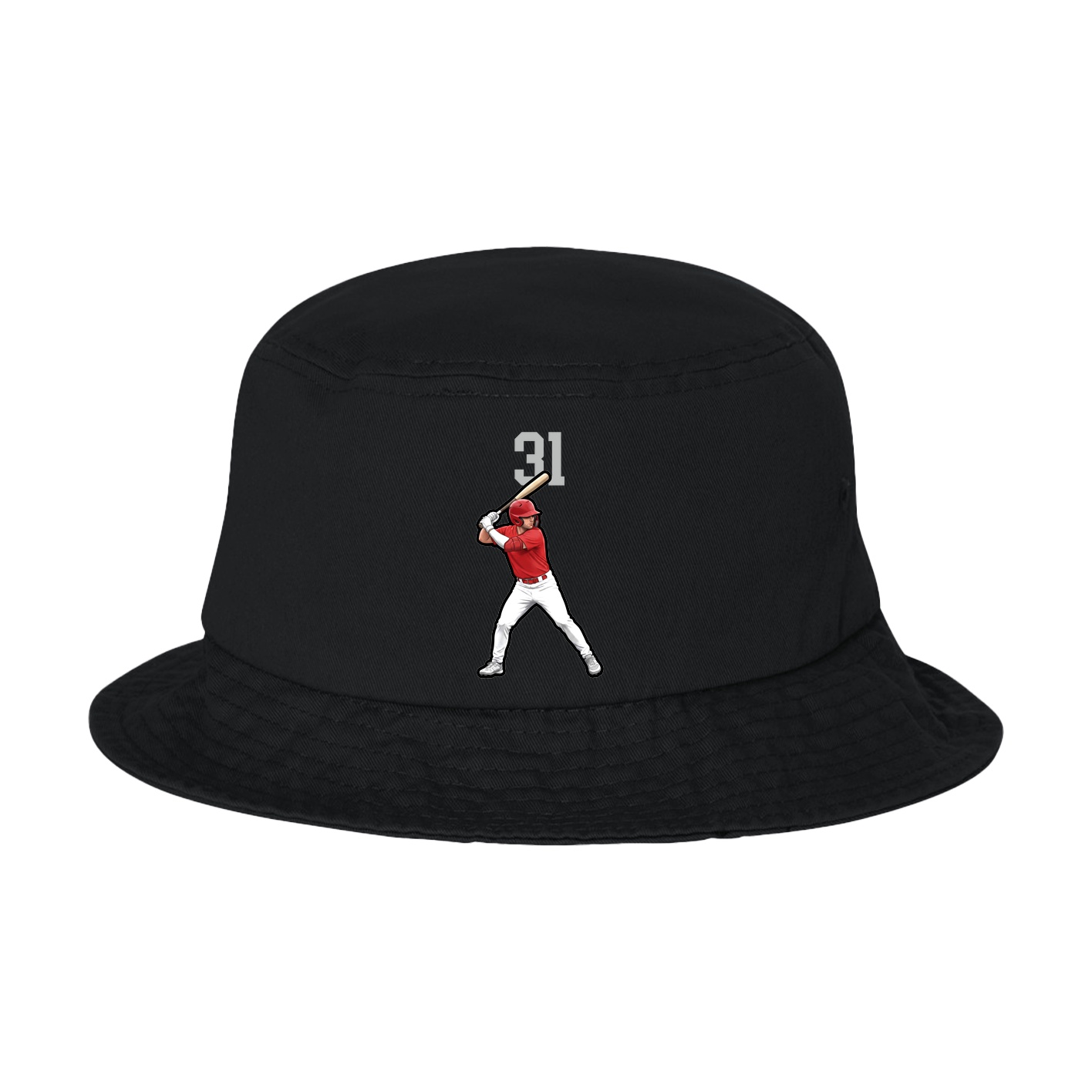 Bucket Cap — Number Top in Black