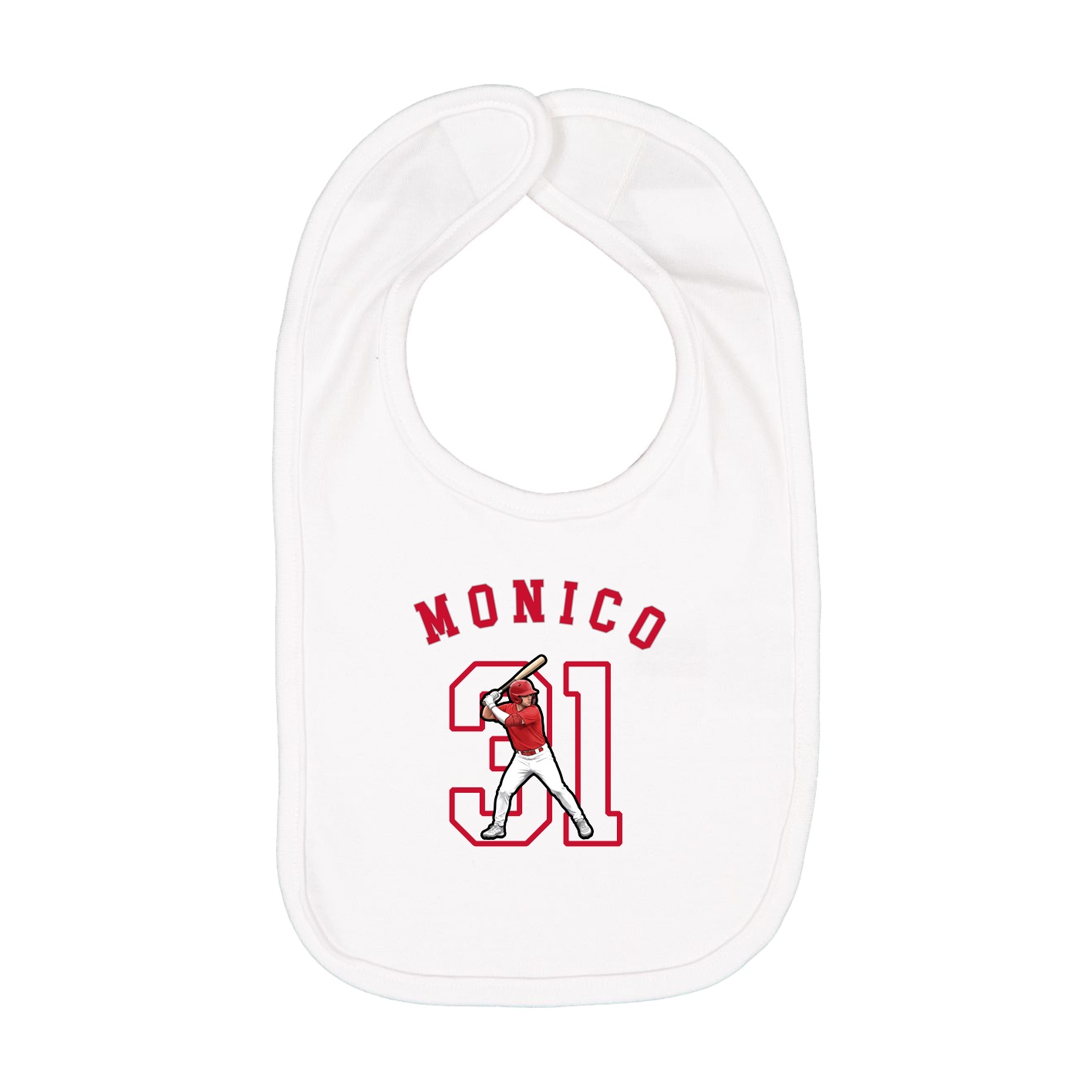 Infant Bib — Shirsey Arch in White