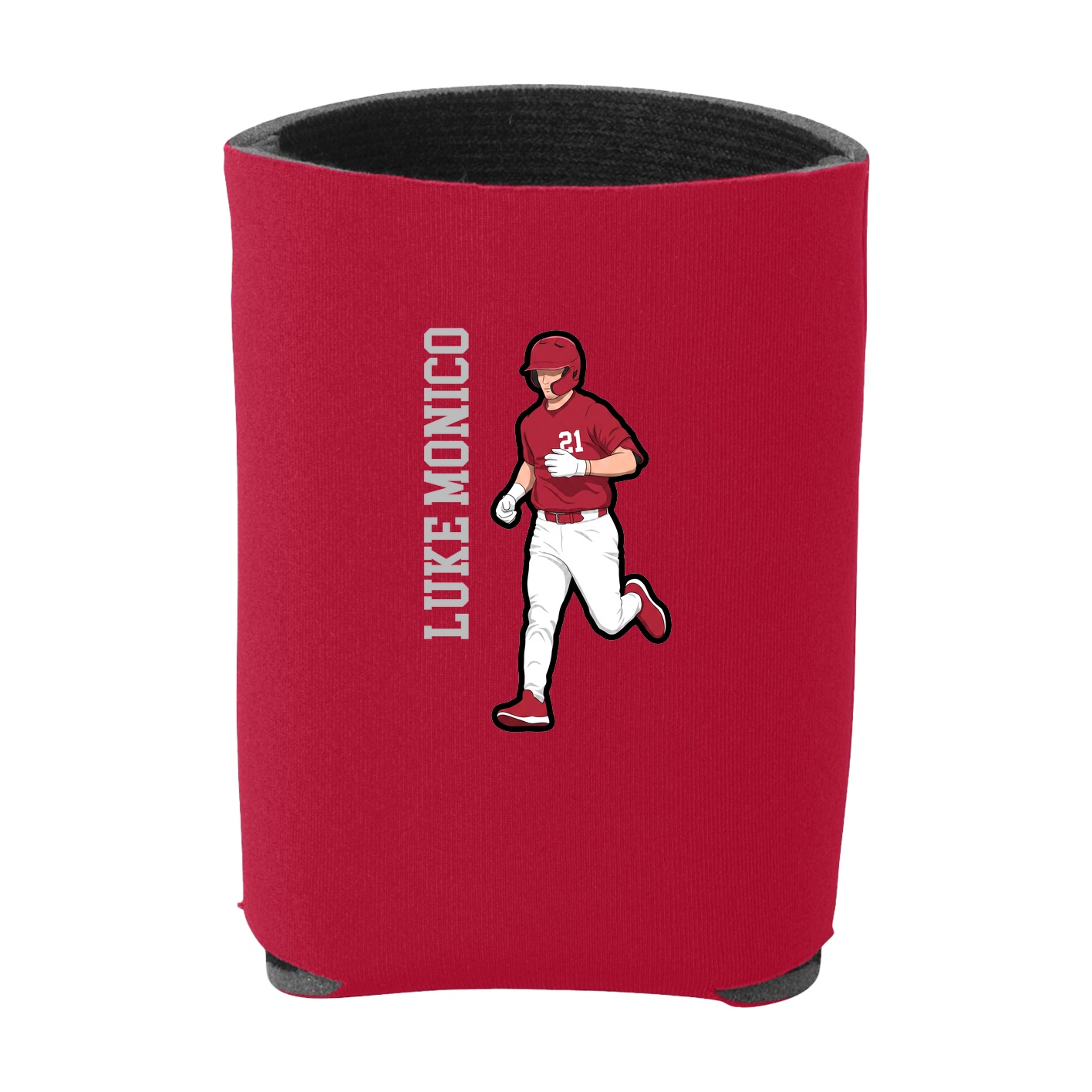Can Holder — Name Vertical in Red