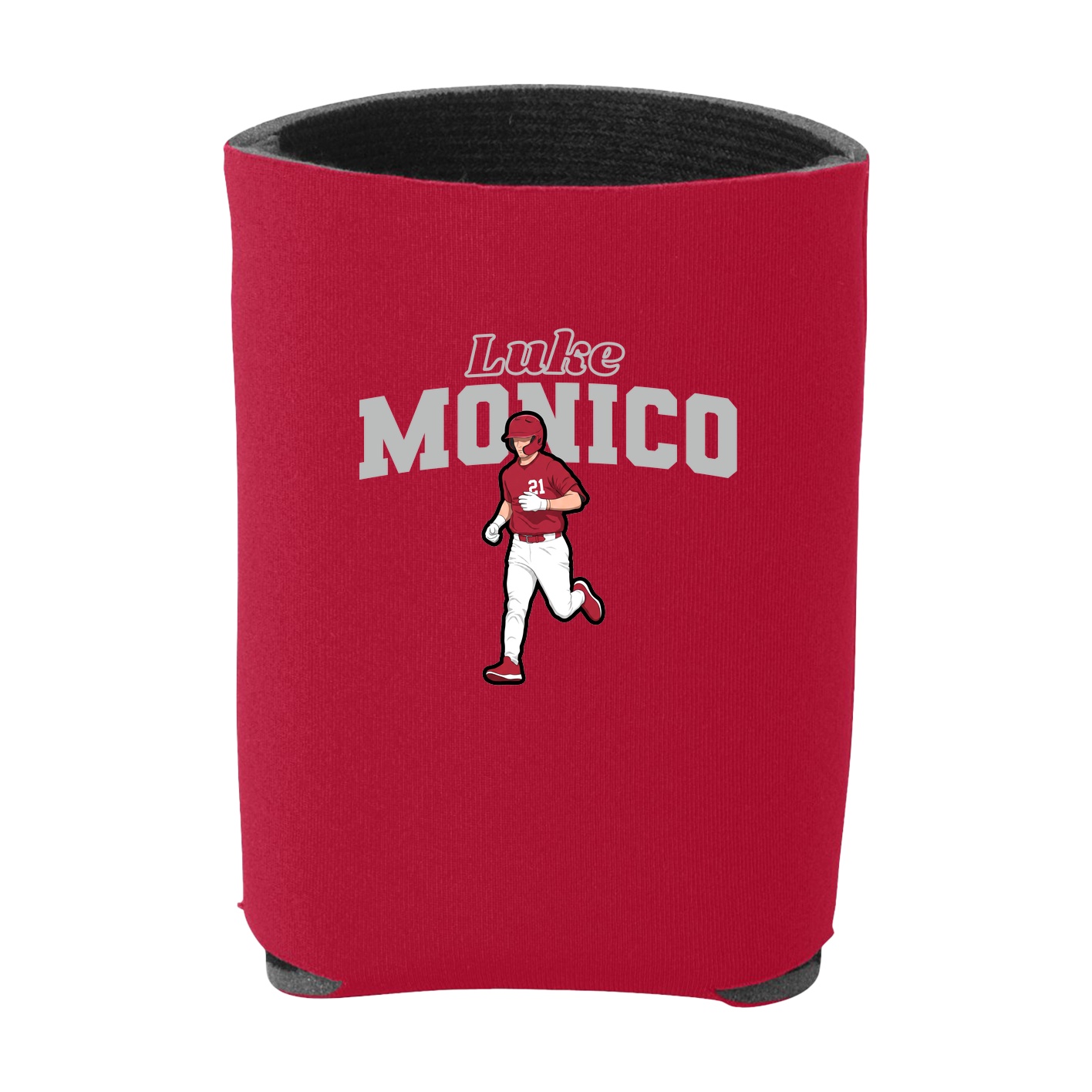 Can Holder — Name Arch in Red
