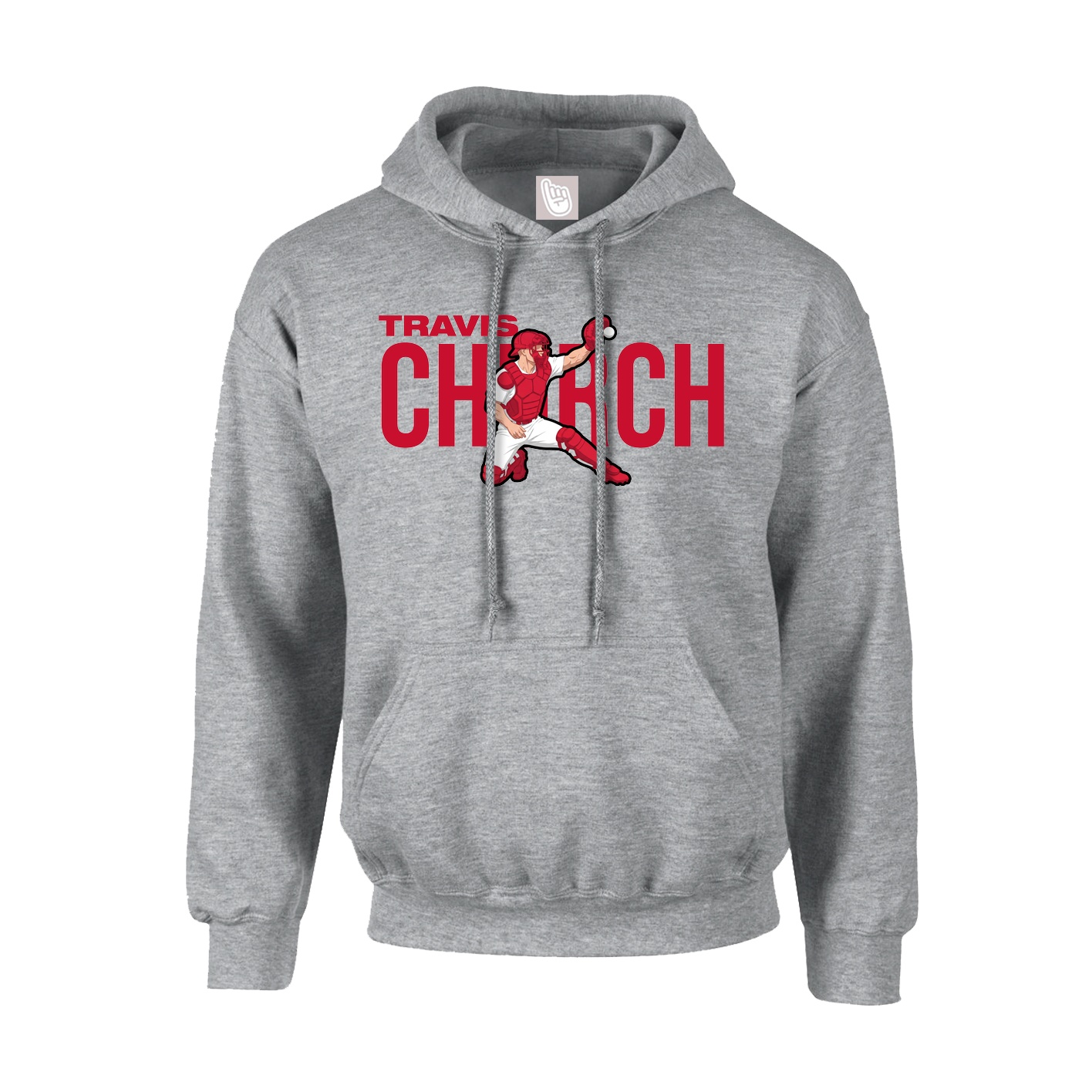 Hoodie — Player Name in Grey