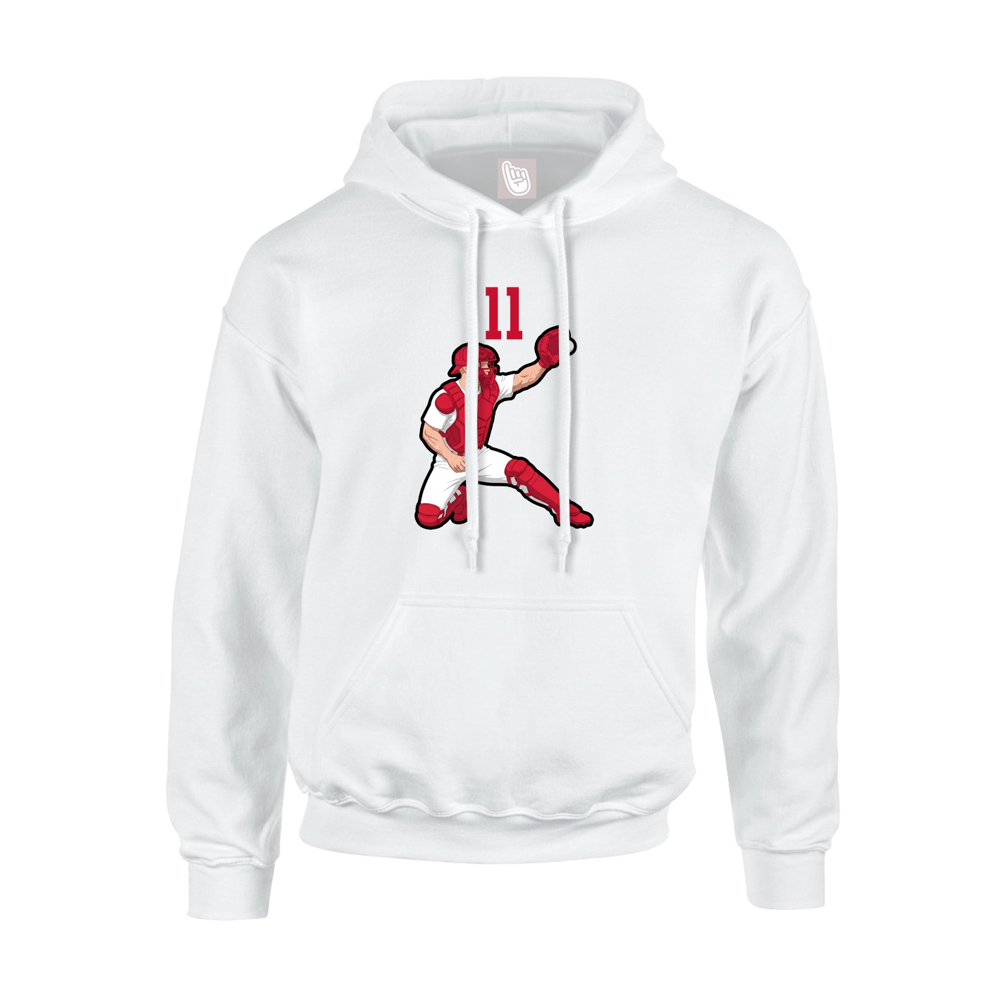 Hoodie — Number Top in White