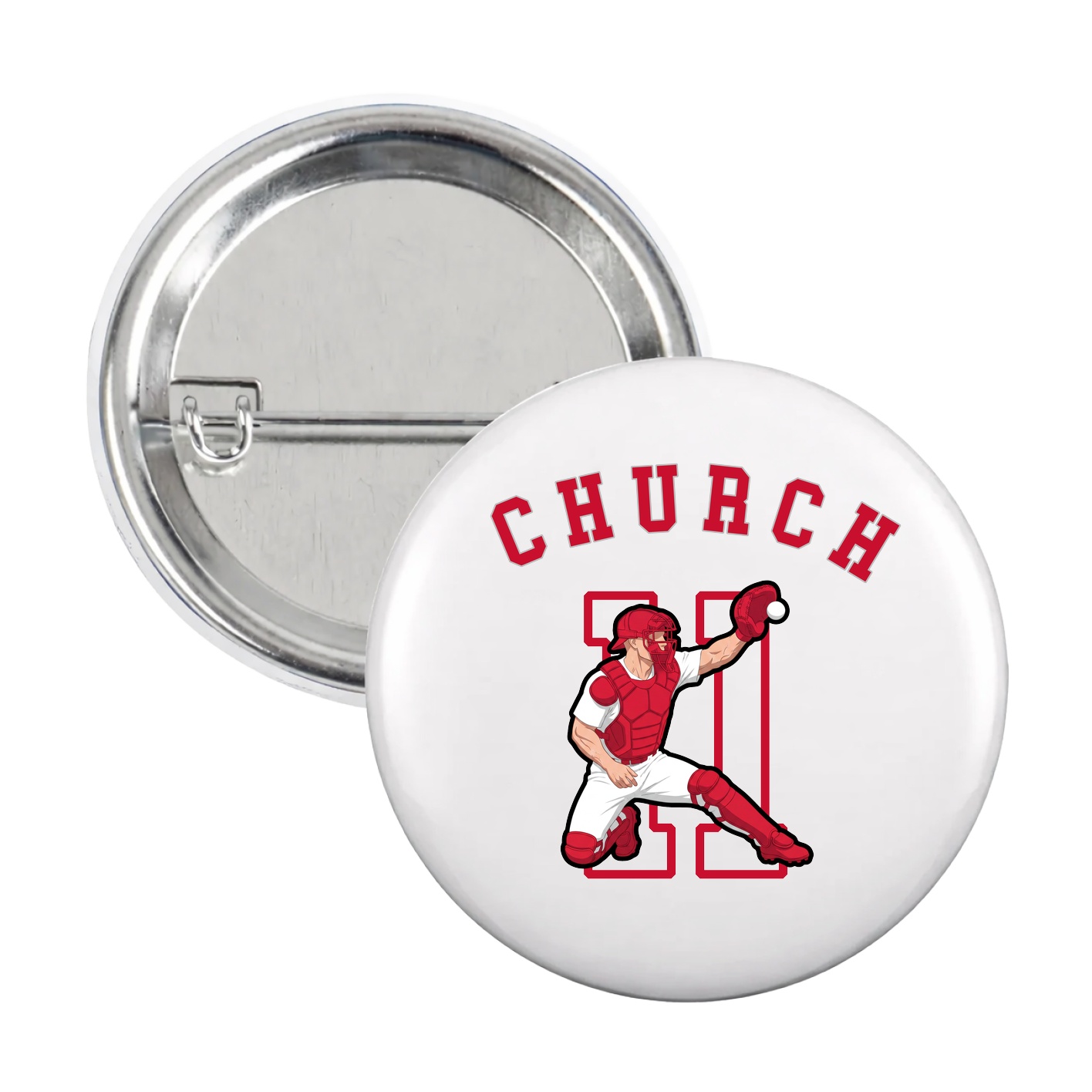 Game Day Button — Shirsey Arch in White