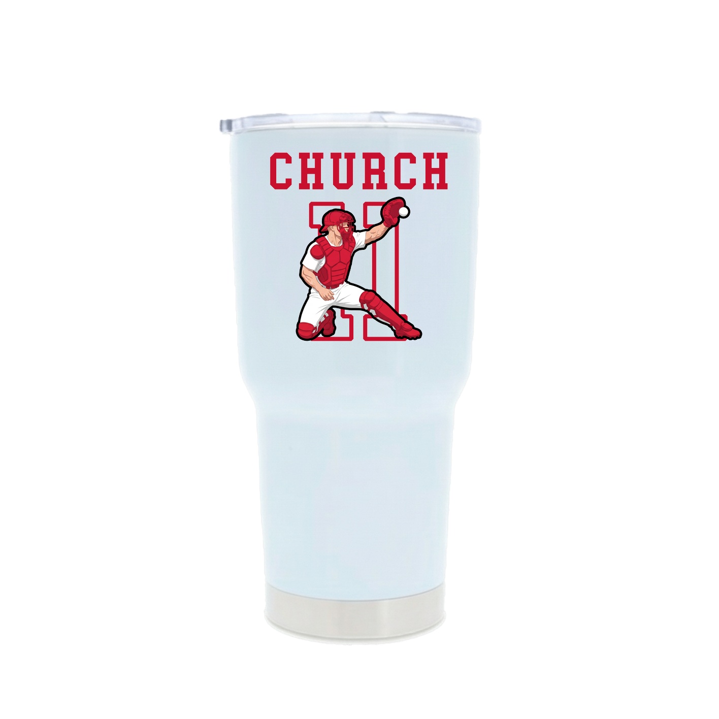 30oz Stainless Steel Tumbler — Shirsey in White