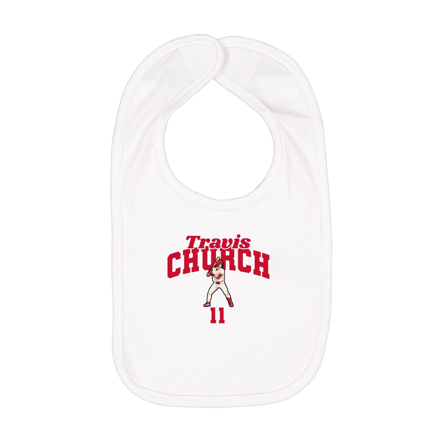 Infant Bib — Signature Arch in White